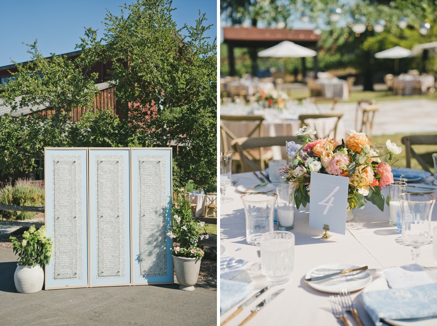 Summer wedding reception at Harper's Rest Winery