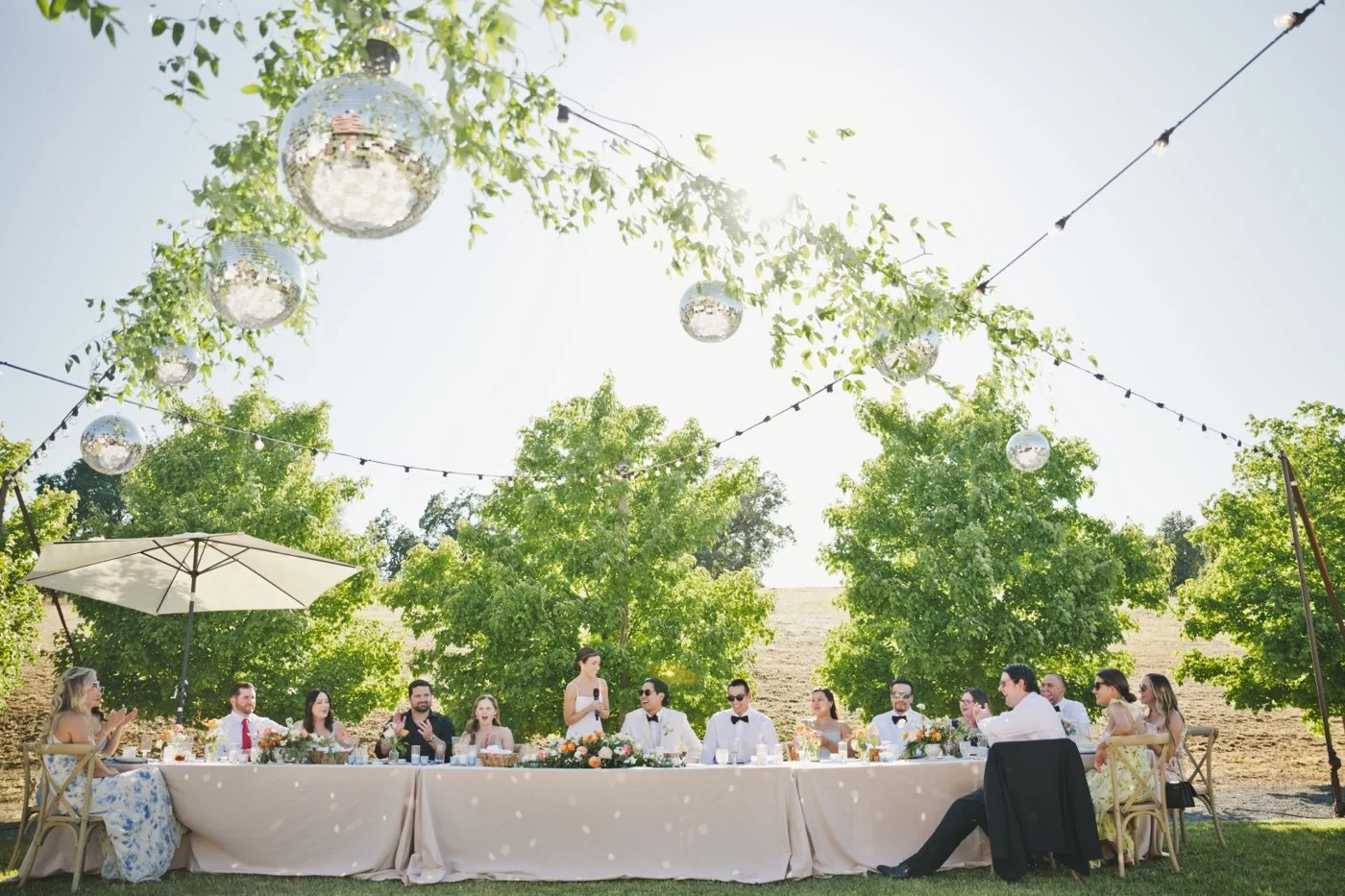 Summer wedding reception at Harper's Rest Winery