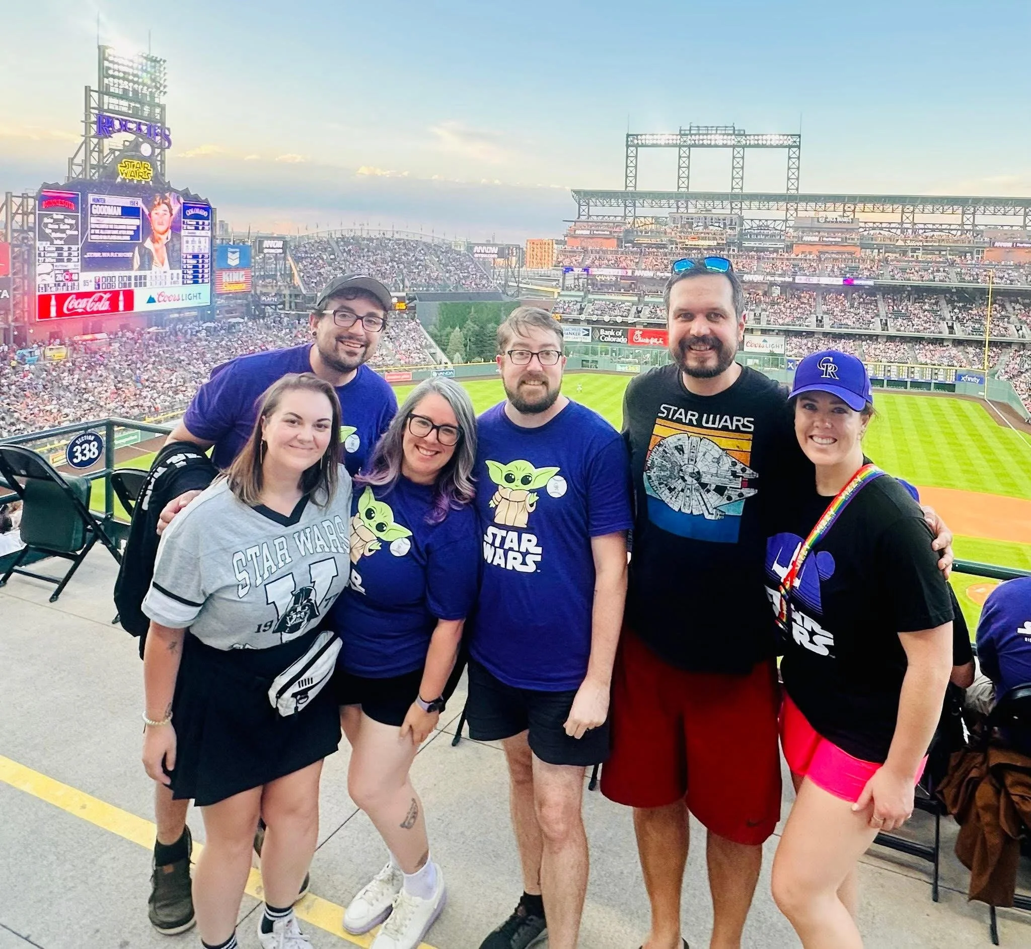 Star Wars Rockies game with friends!