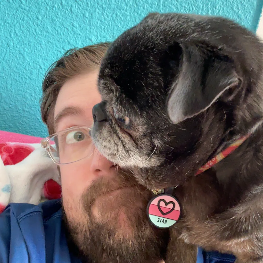 Nurse Kate doing a close inspection