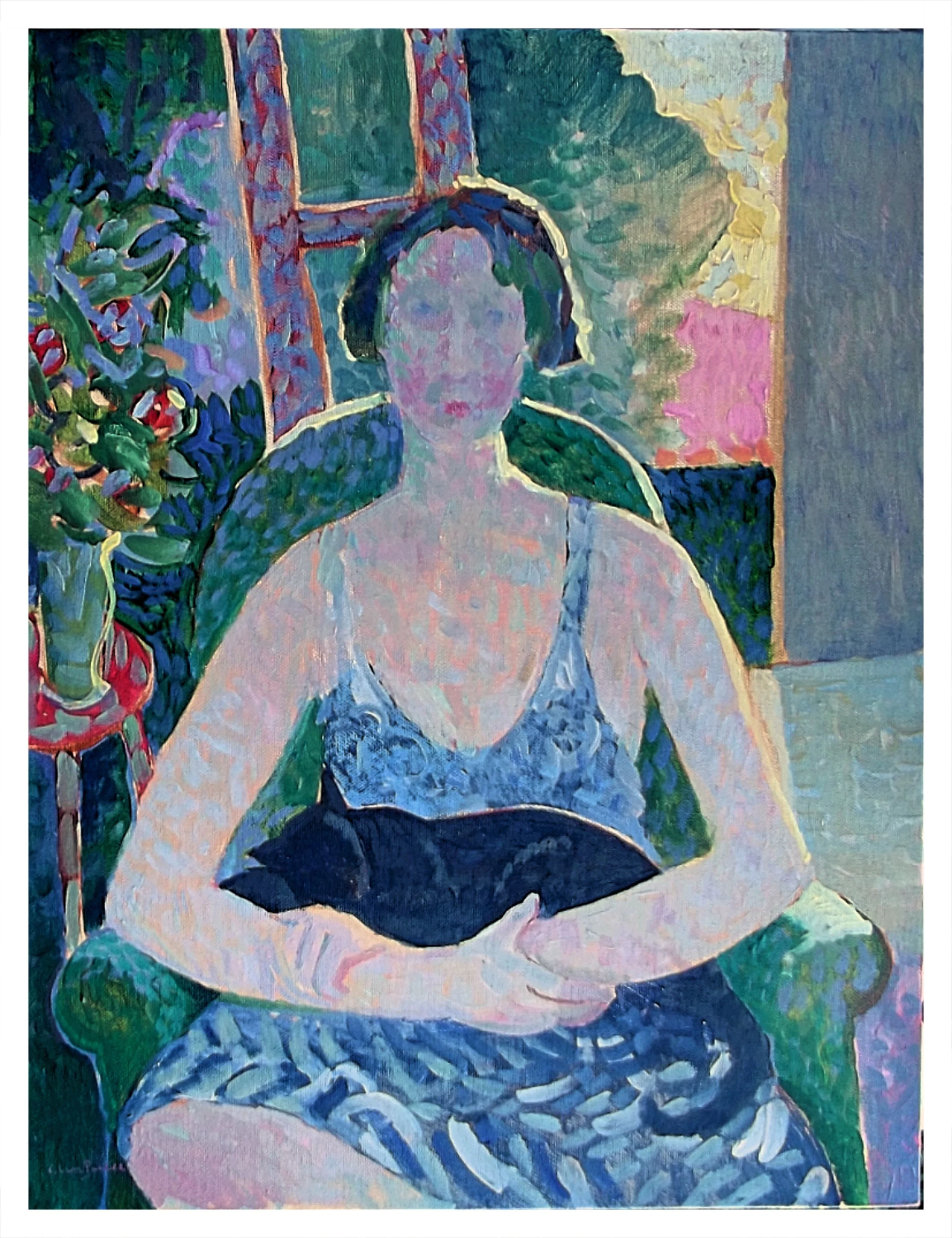 Girl with cat