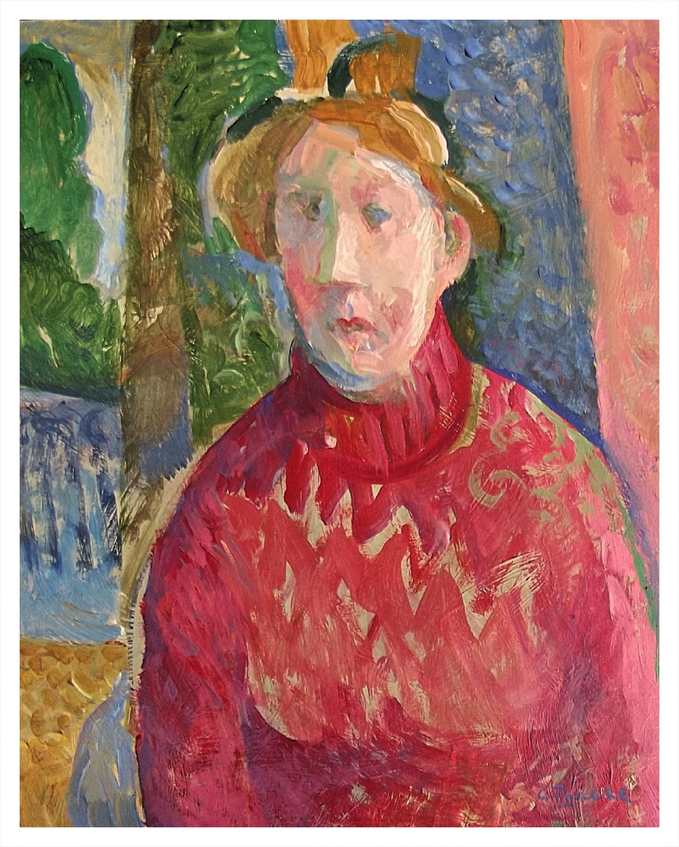 Girl in a red jumper