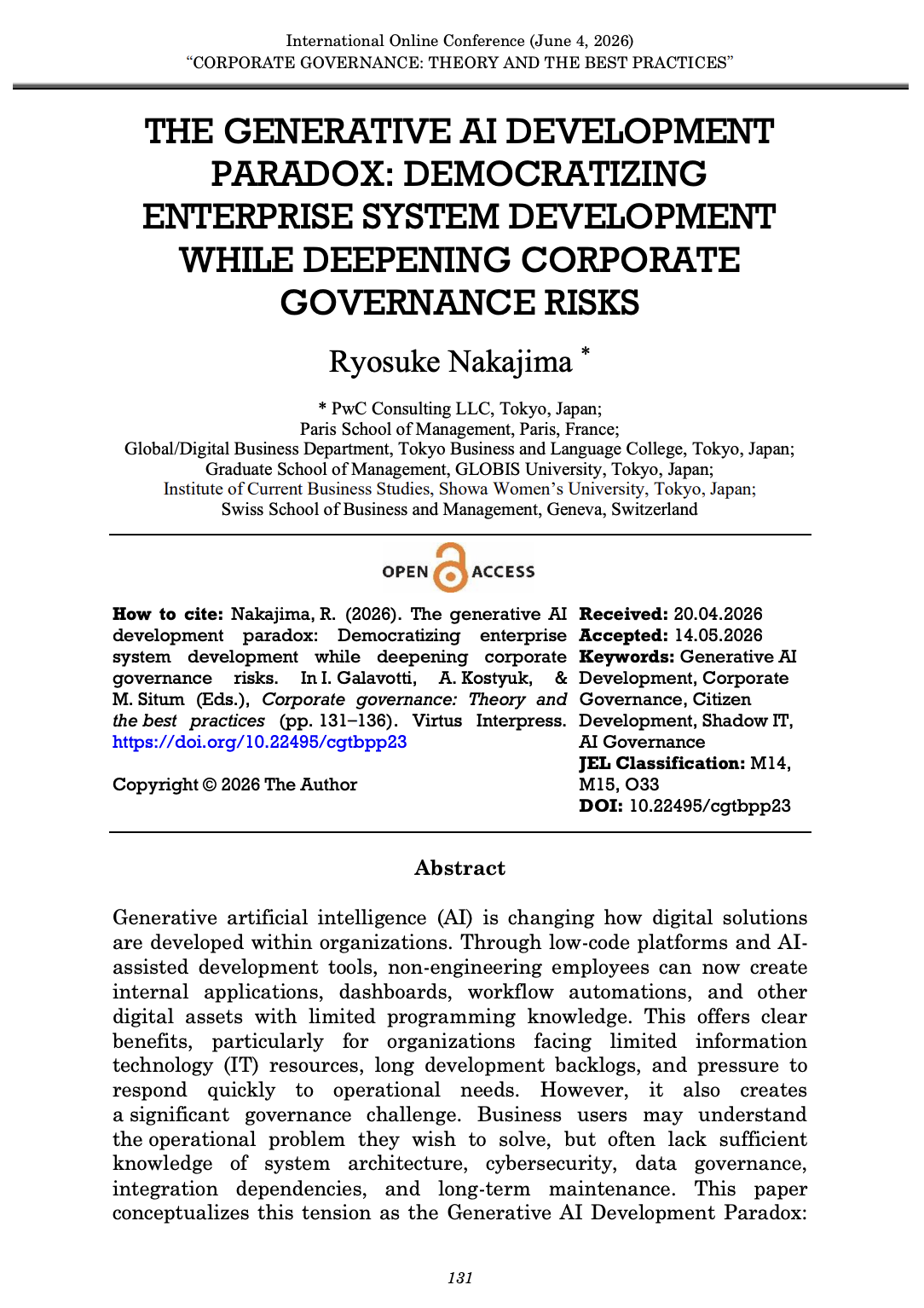 The Generative AI Development Paradox