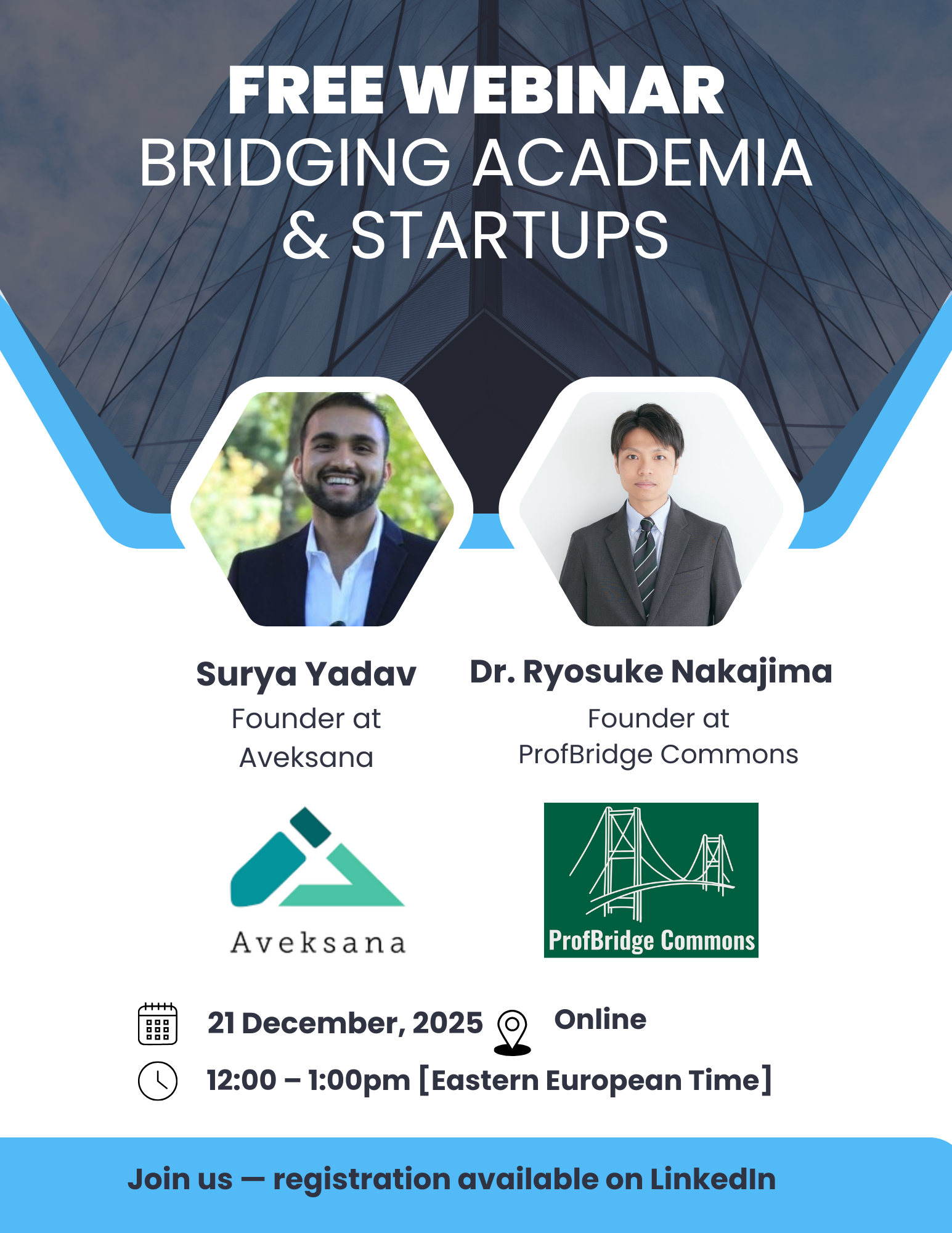 Bridging Academia & Startups (Dec 21st, 2025)