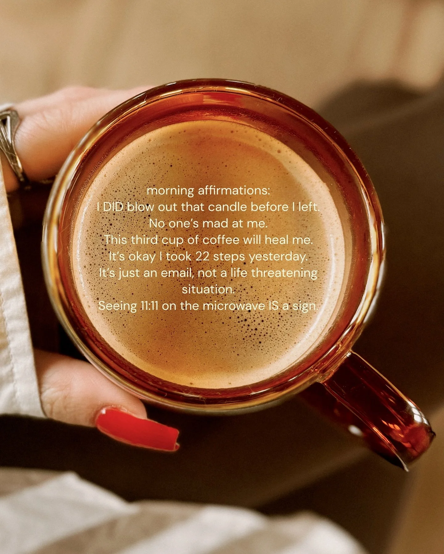 Monday morning affirmations- repeat after me. ☕️🤎💫