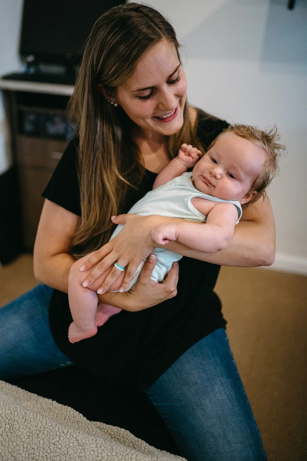 Chiropractor gently adjusting an infant’s spine at Hometown Chiropractic & Wellness in Nolensville, Tennessee