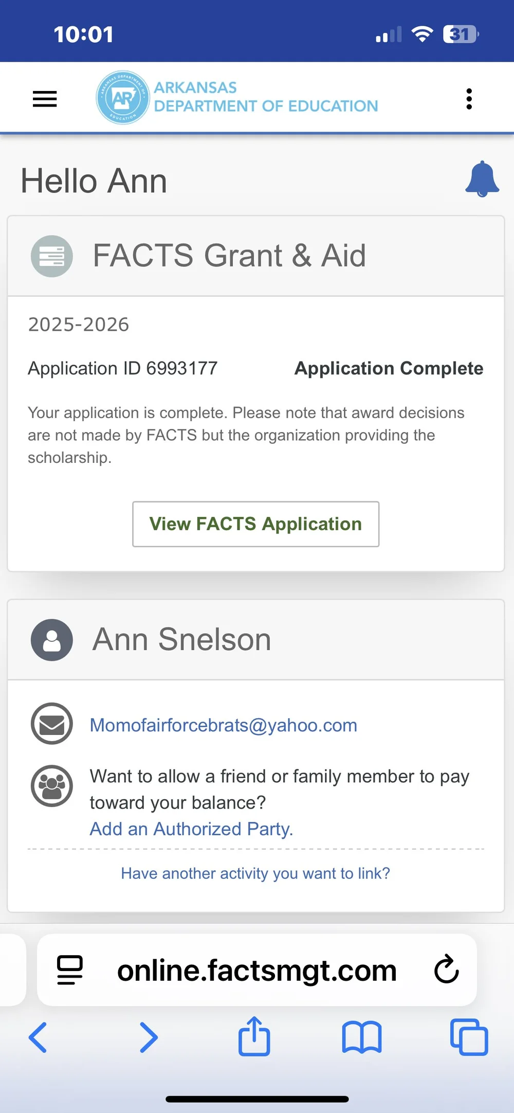 Fact Account Computer FACTS CHECK — Arkansas Homeschool Freedom