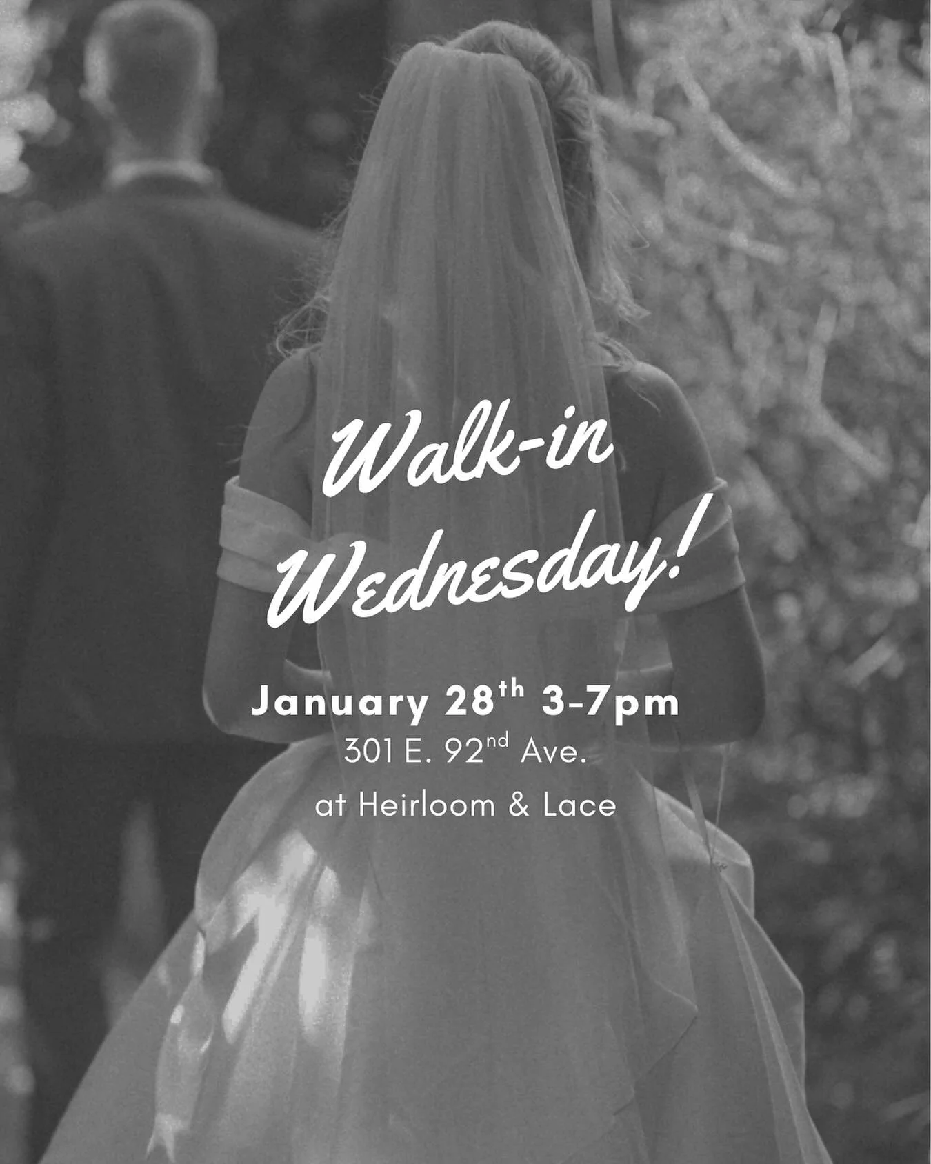 A relaxed, no-appointment-needed chance to explore our curated collection of consignment gowns! Dressing rooms will be open to try on your favorites, feel free to bring friends or come solo!