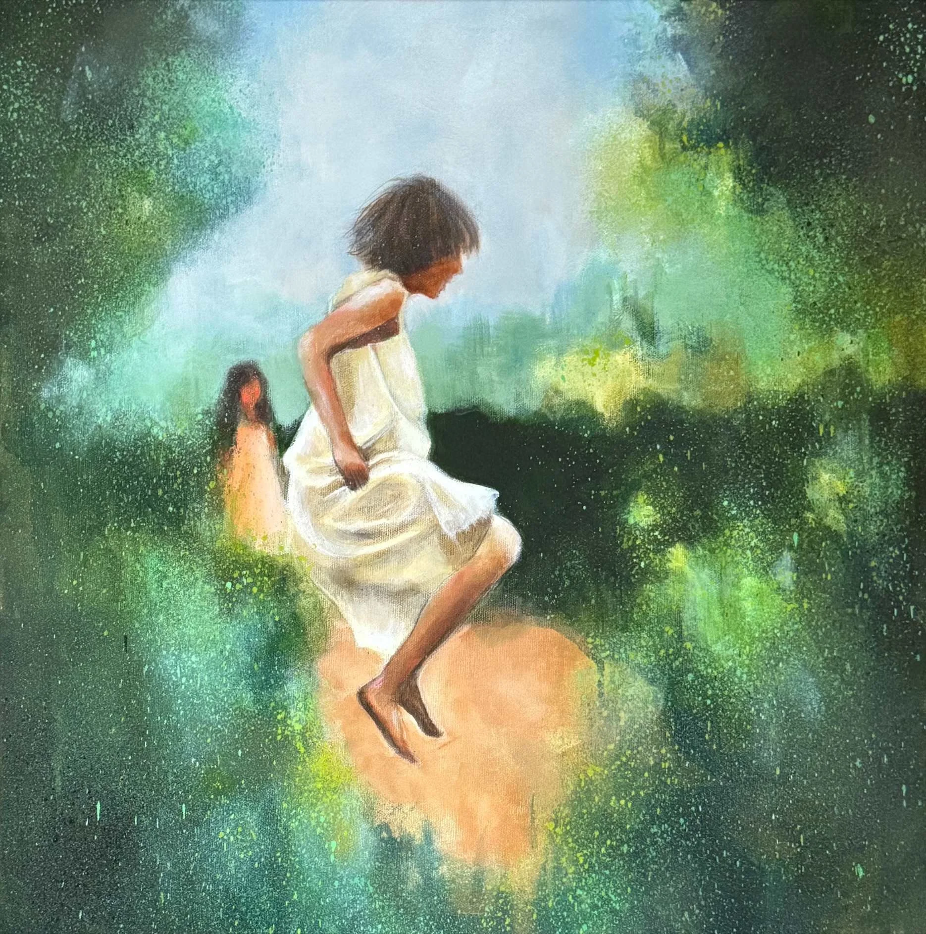 Astrid, 2025, Mixed media on canvas - 50 x 50 cm / 20 x 20 in.