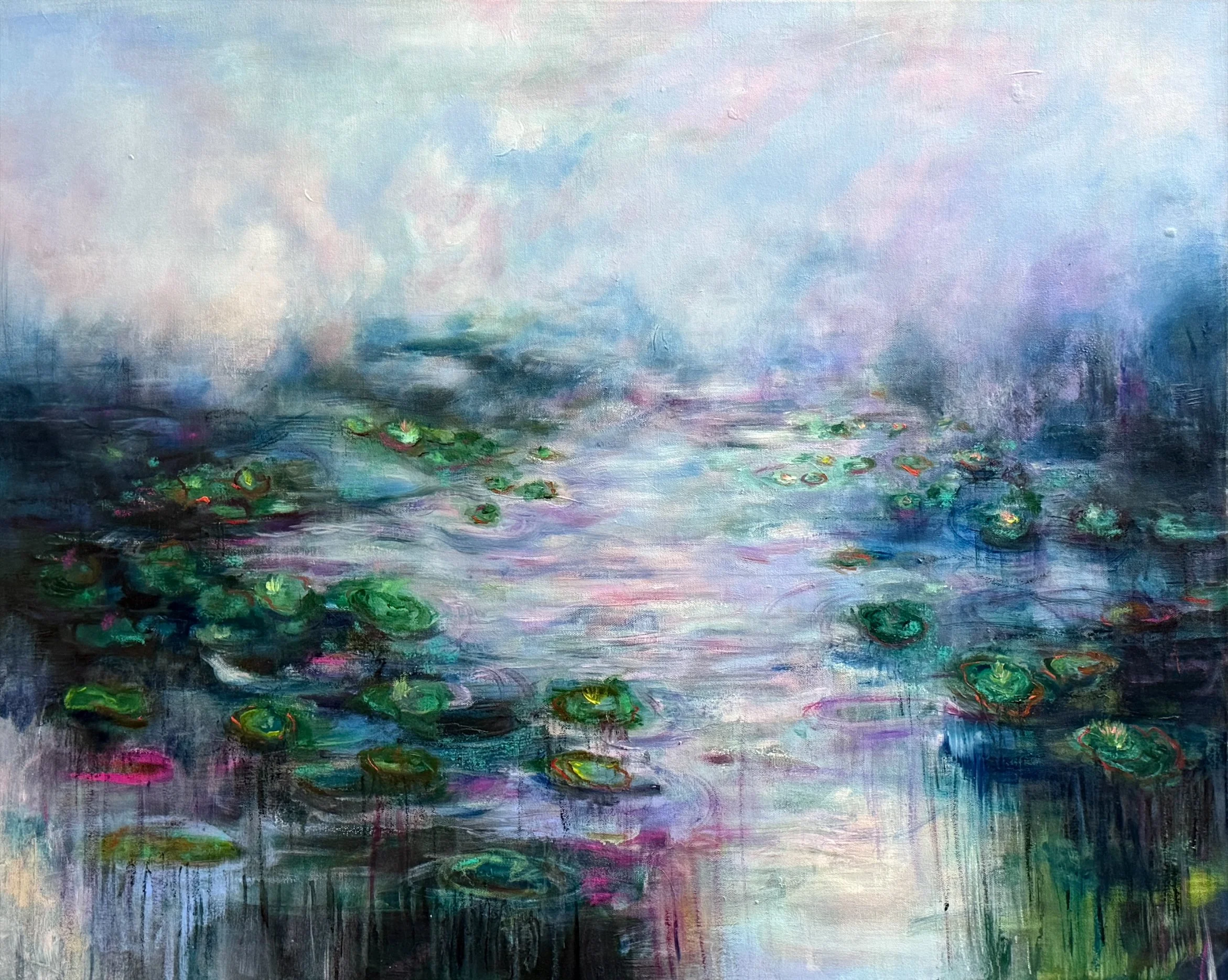 Lily Pond, 2025, Oil on canvas - 81 x 65 cm / 32 x 26 in.