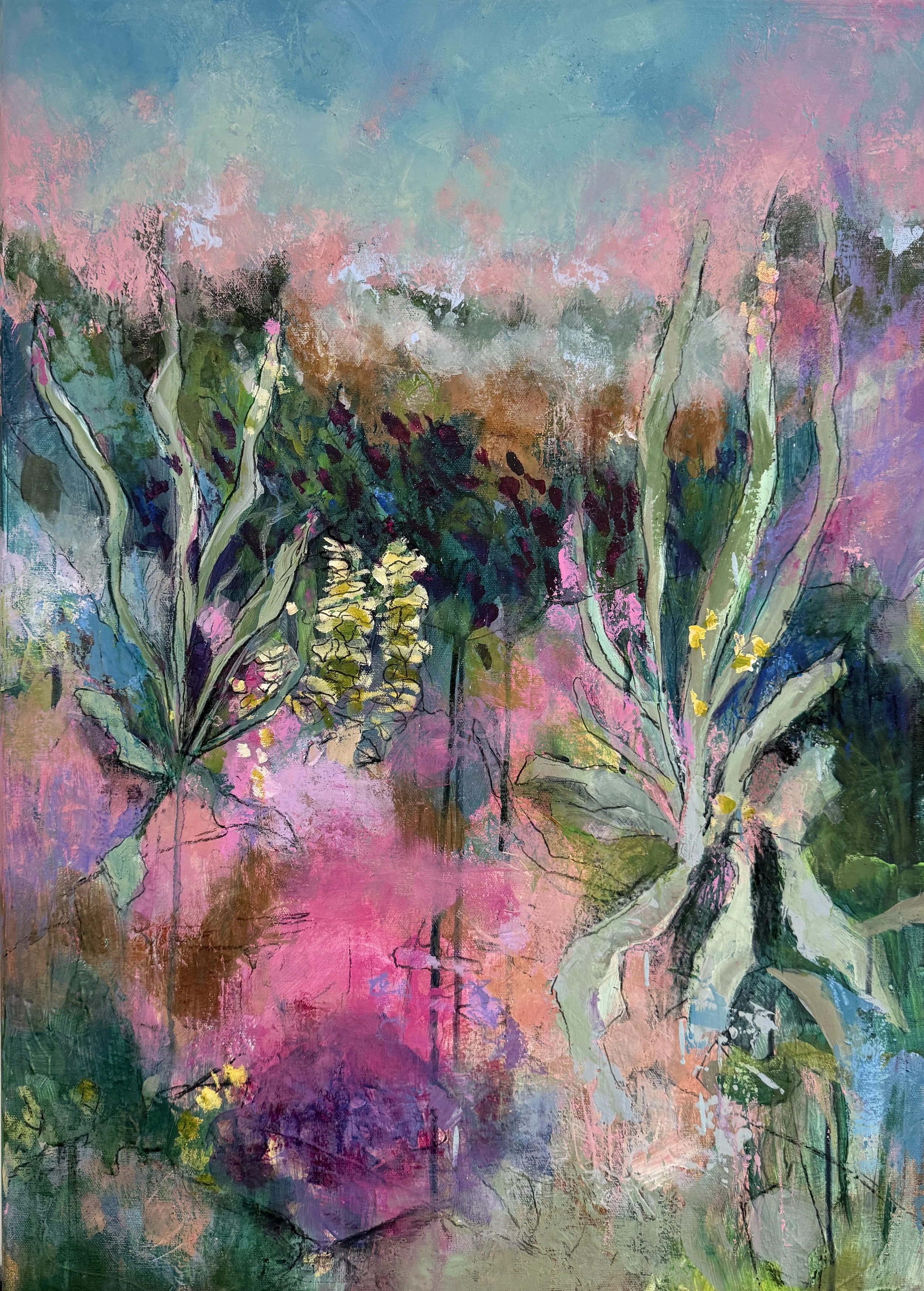The Dawn of Colours, 2026, Mixed media on canvas - 90 x 60 cm 