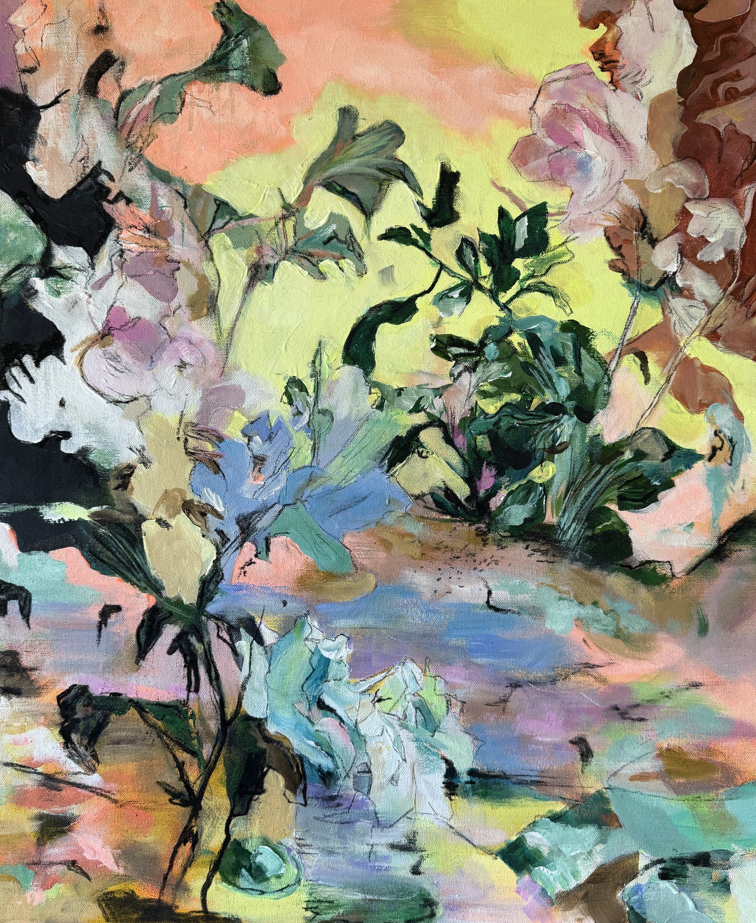 Radiant Self, 2026, Mixed media on canvas - 65 x 54 cm 