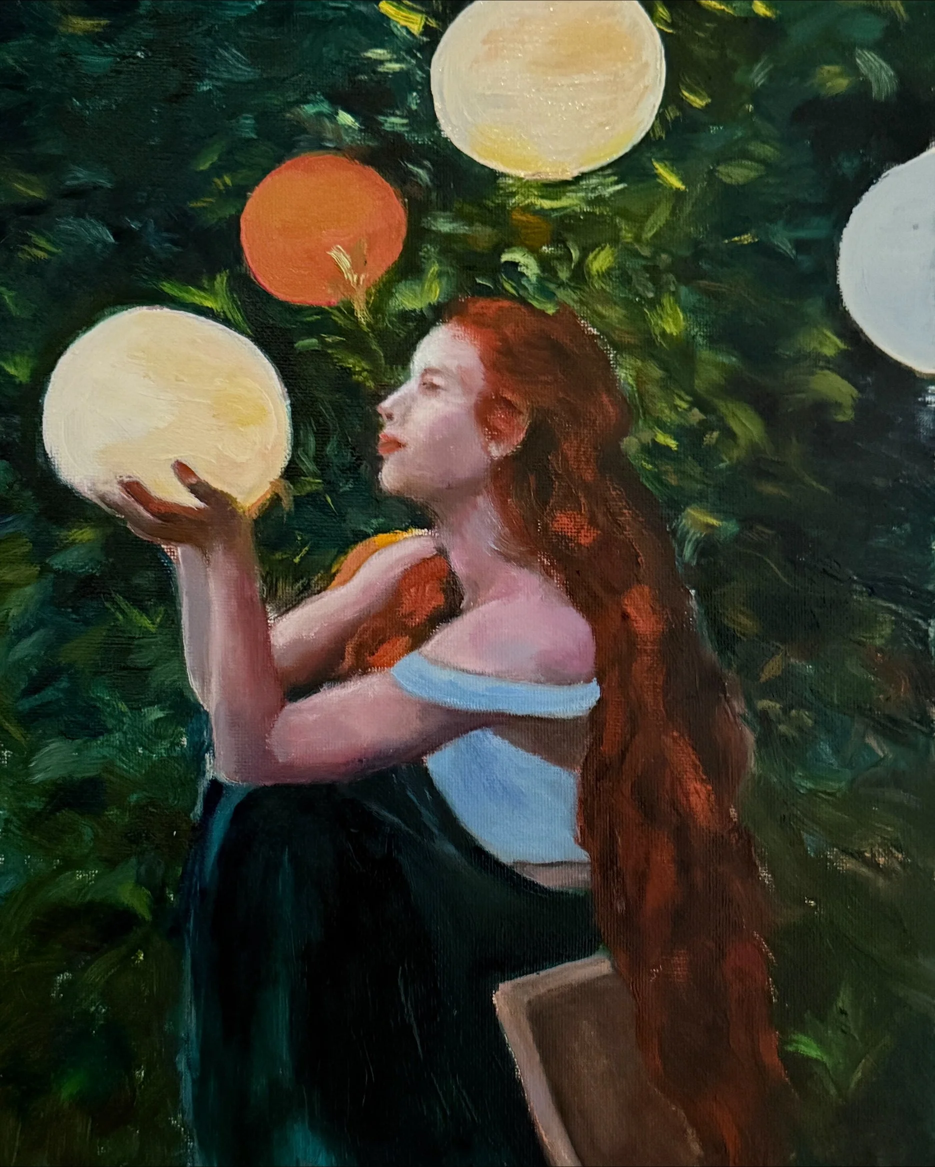 Lyhdyt, 2025, Oil on canvas board - 24 x 30 cm / 9 x 12 in.