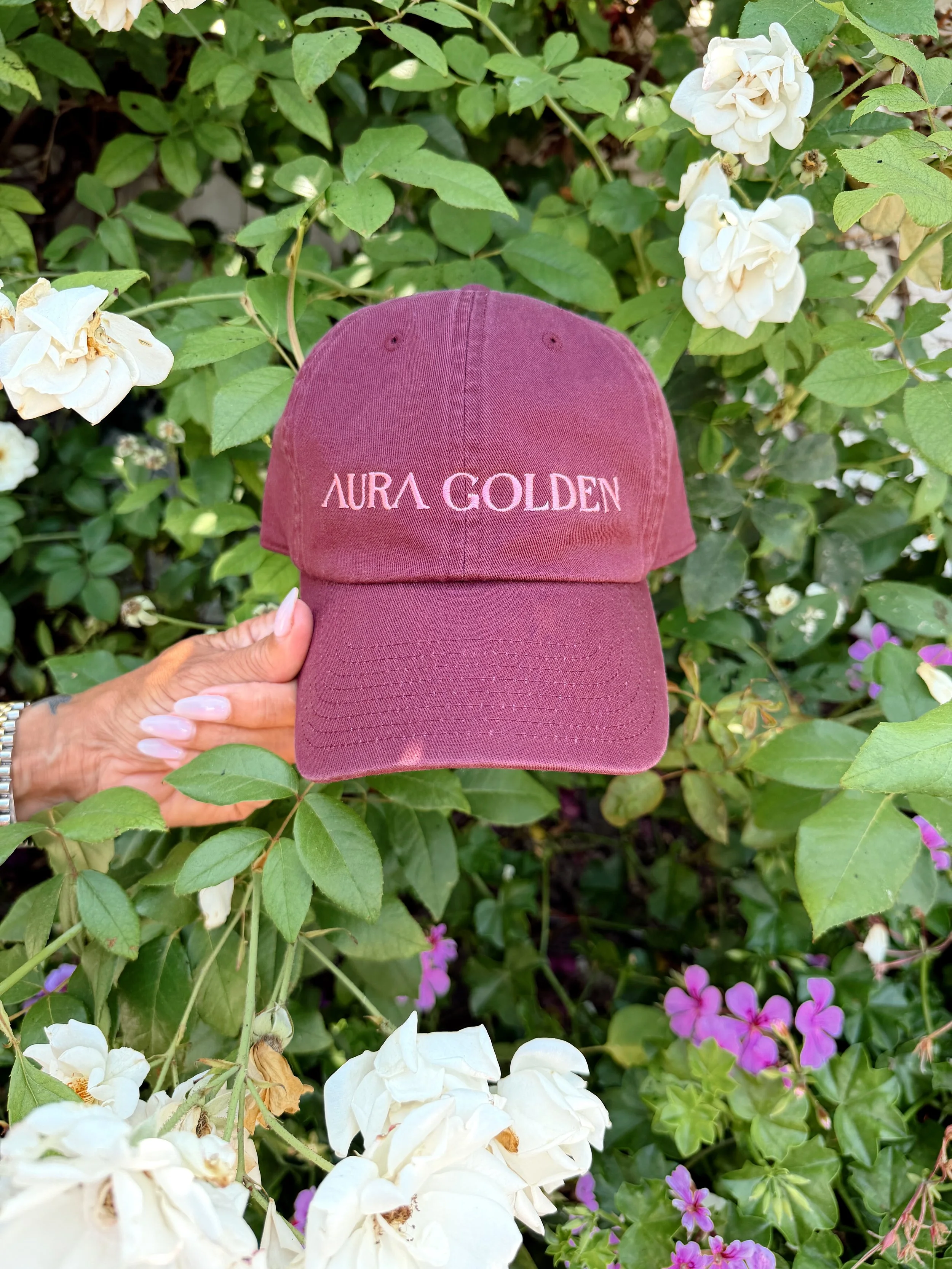 Aura Golden Embroidered Hat