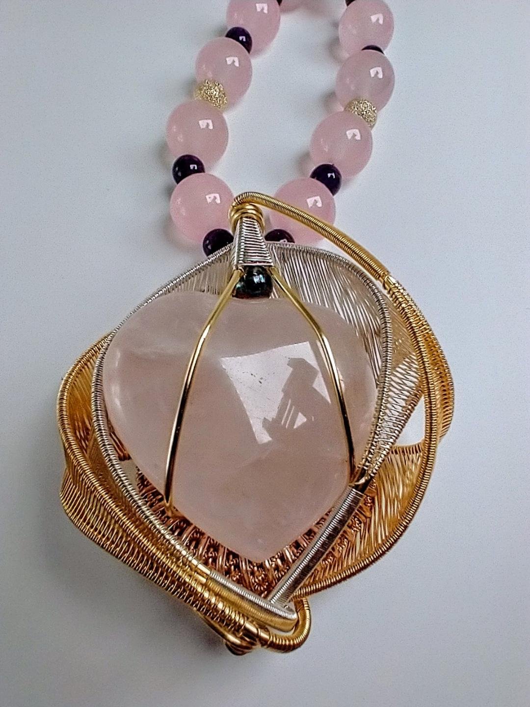 Rose quartz necklace  #3.jpg