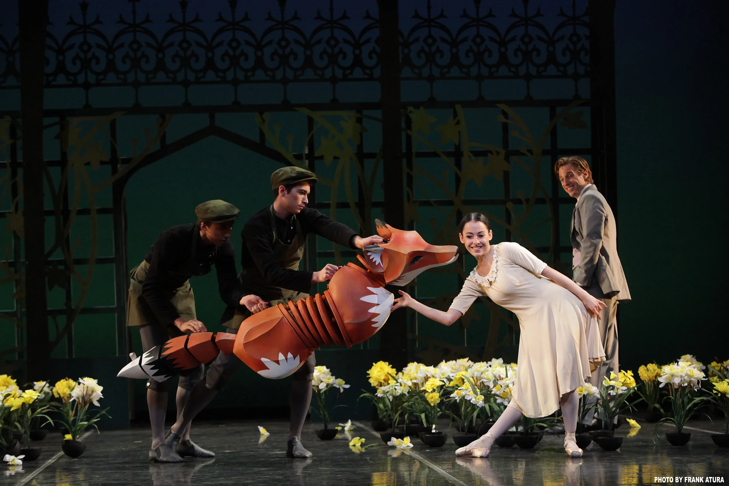 A fox puppet made by Stitches and Glue puppet-makers for the Secret Garden Ballet 