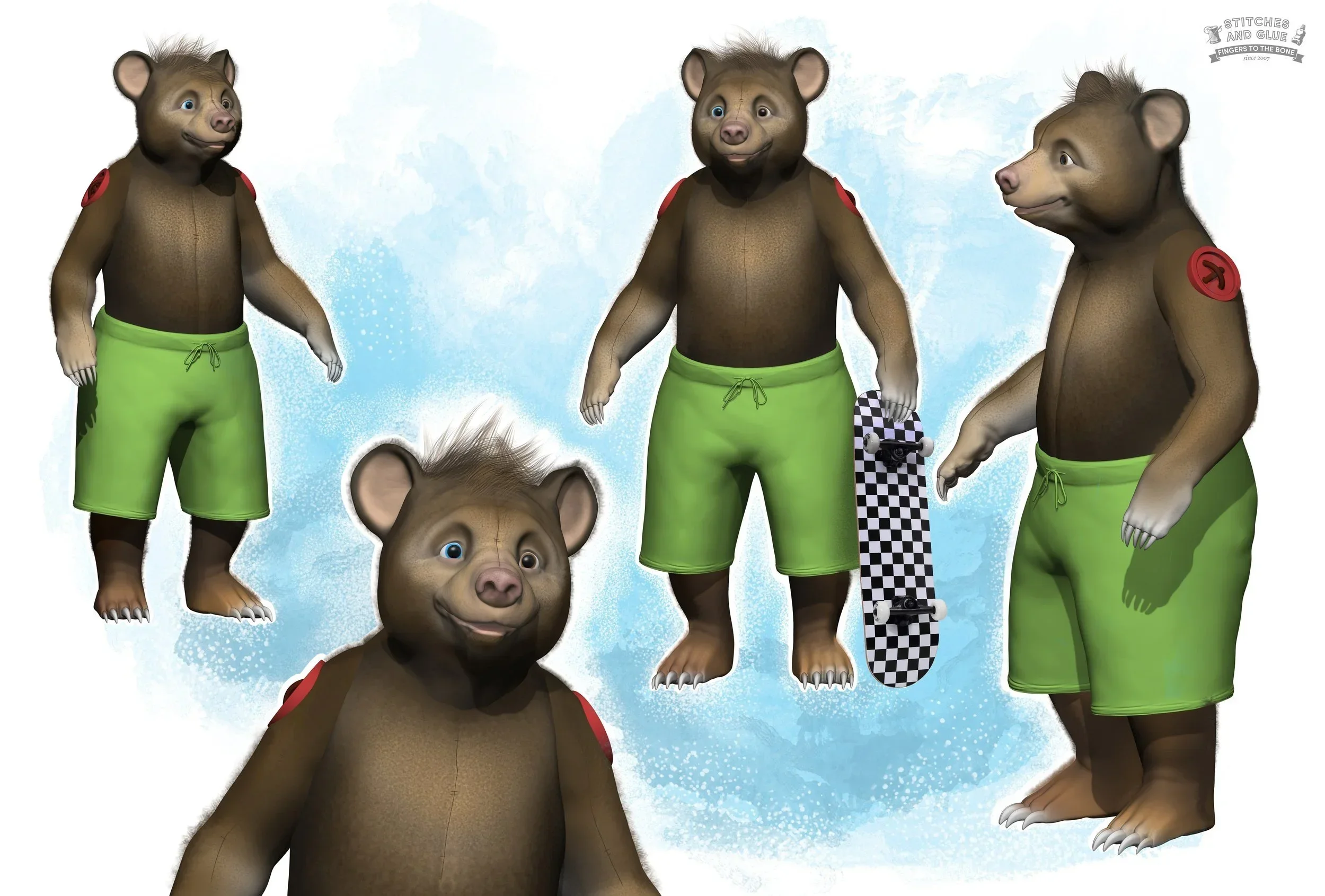 Bear character bespoke design – Stitches and Glue