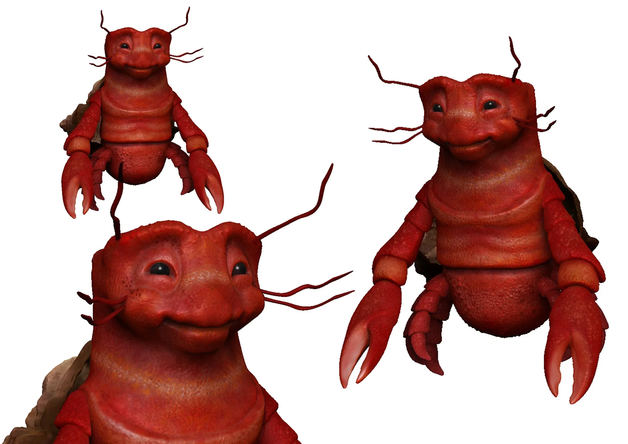 Crab character design by Stitches and Glue for Disney's The Little Mermaid. Character designers, London