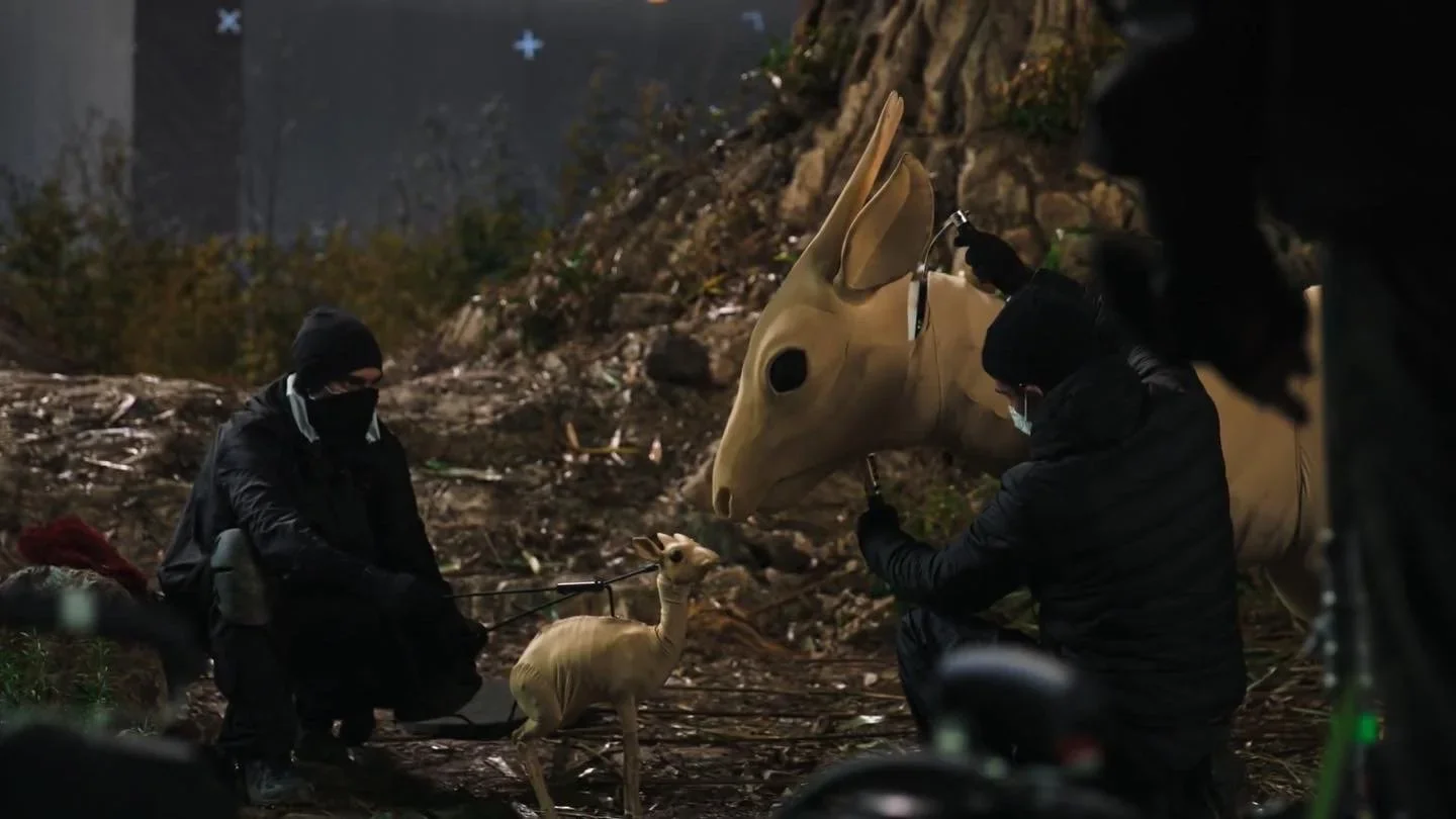 Qilin VFX puppet for Fantastic Beasts Dumbledore - film puppet makers Stitches and Glue