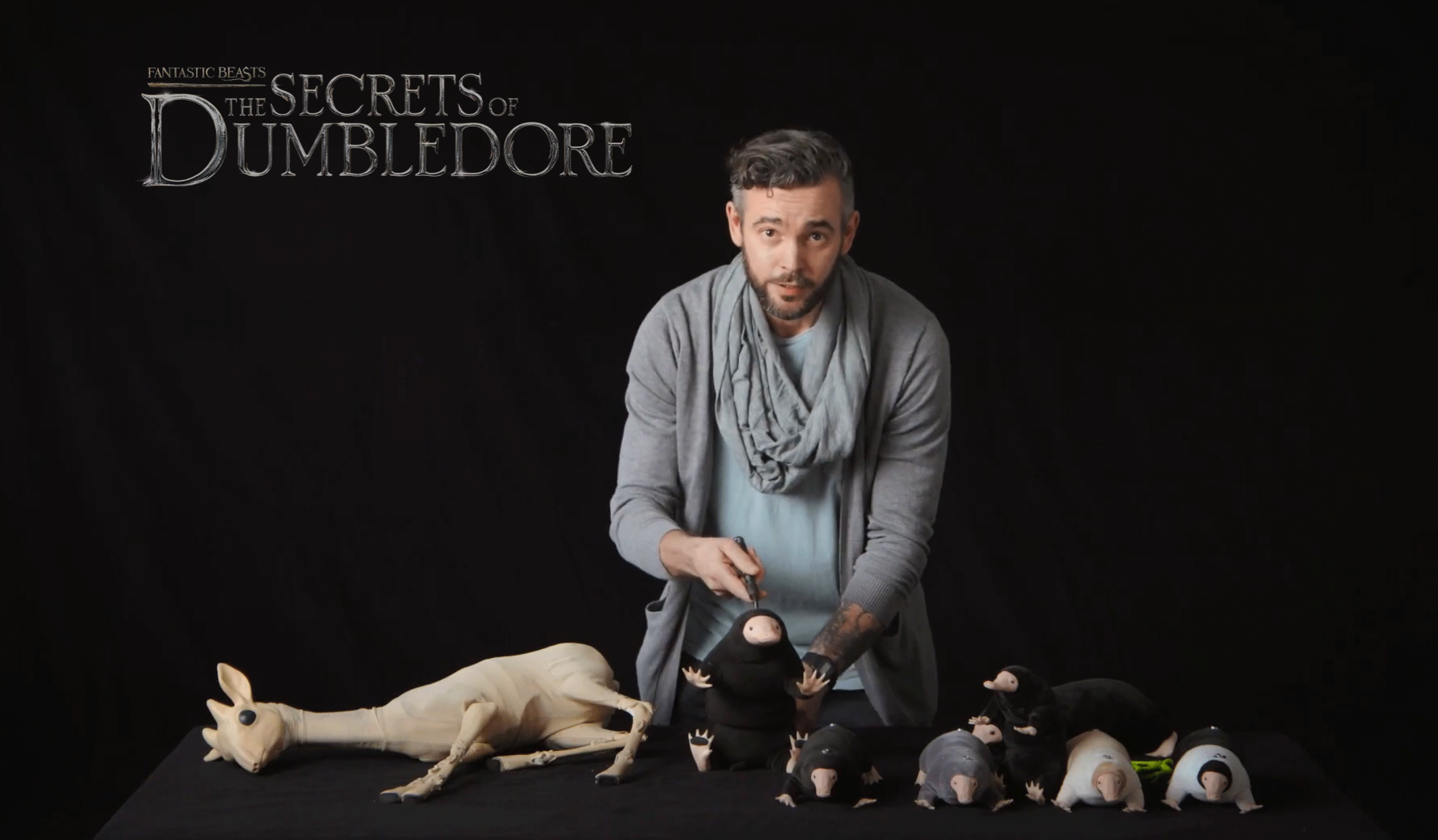 The Secrets of Dumbledore VFX puppet makers Stitches and Glue, based in London