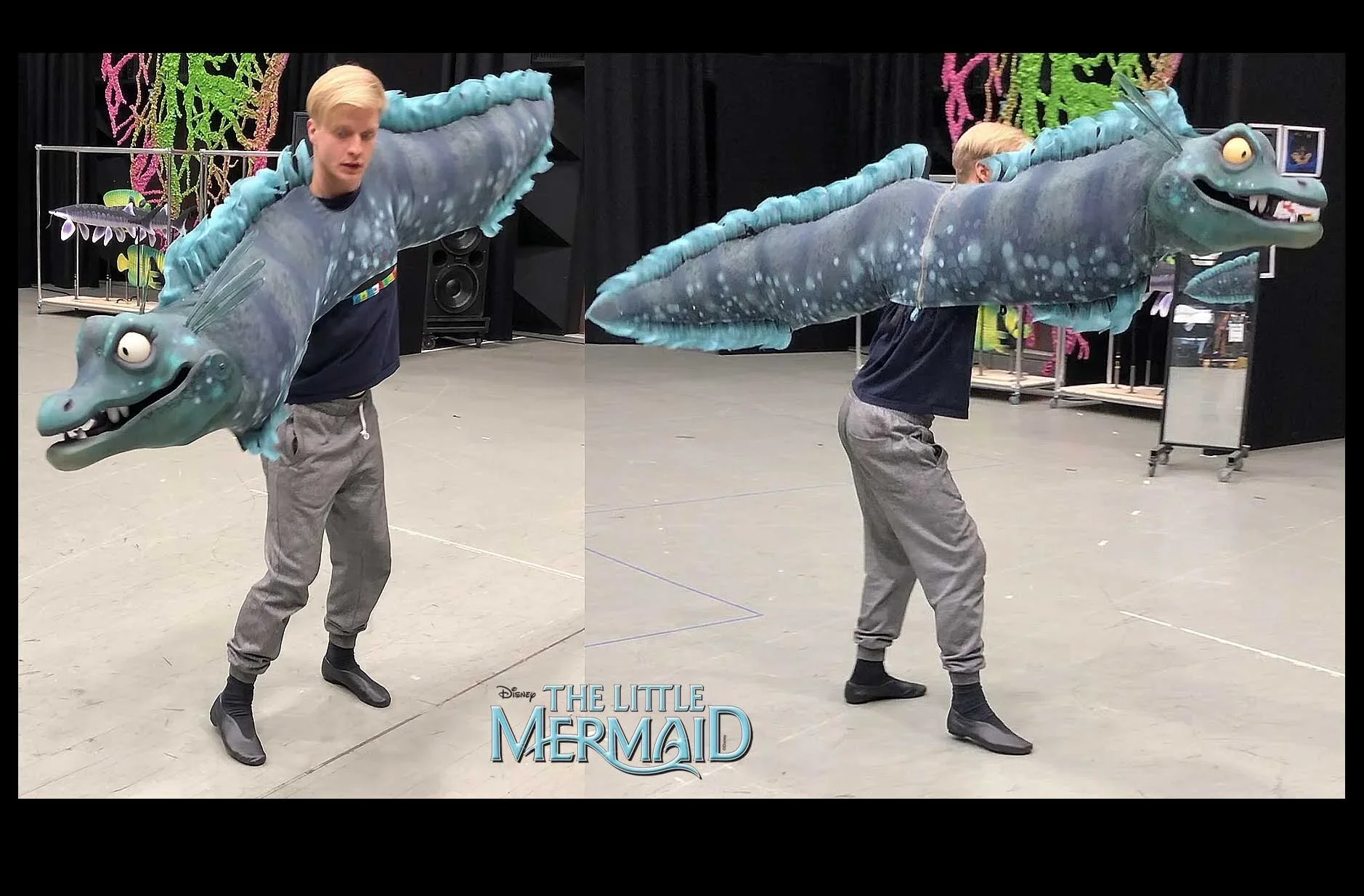 Flotsam and Jetsam puppet made for The Little Mermaid by puppet-makers Stitches and Glue