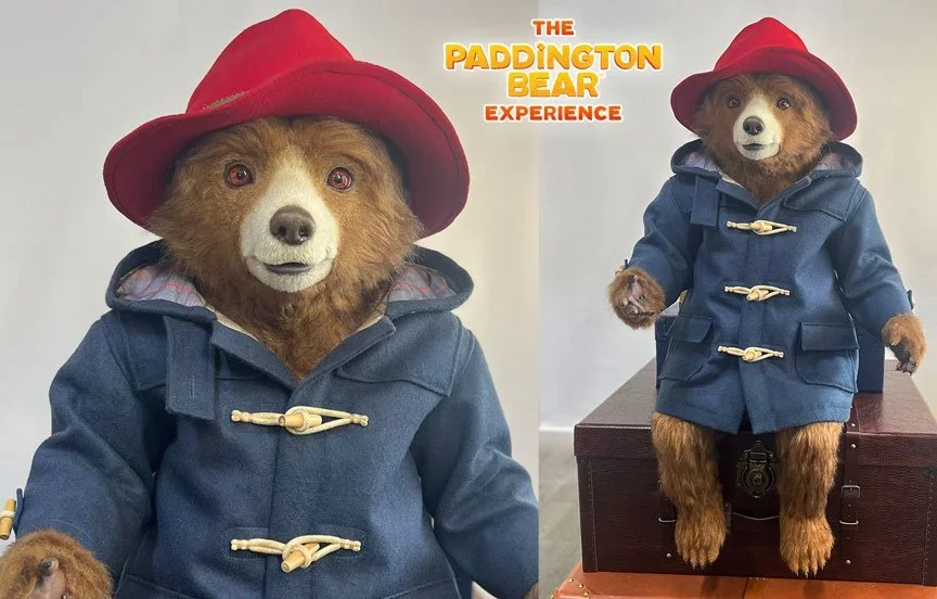Paddington puppet created by puppet-makers Stitches and Glue for the South Bank Paddington Bear Experience 