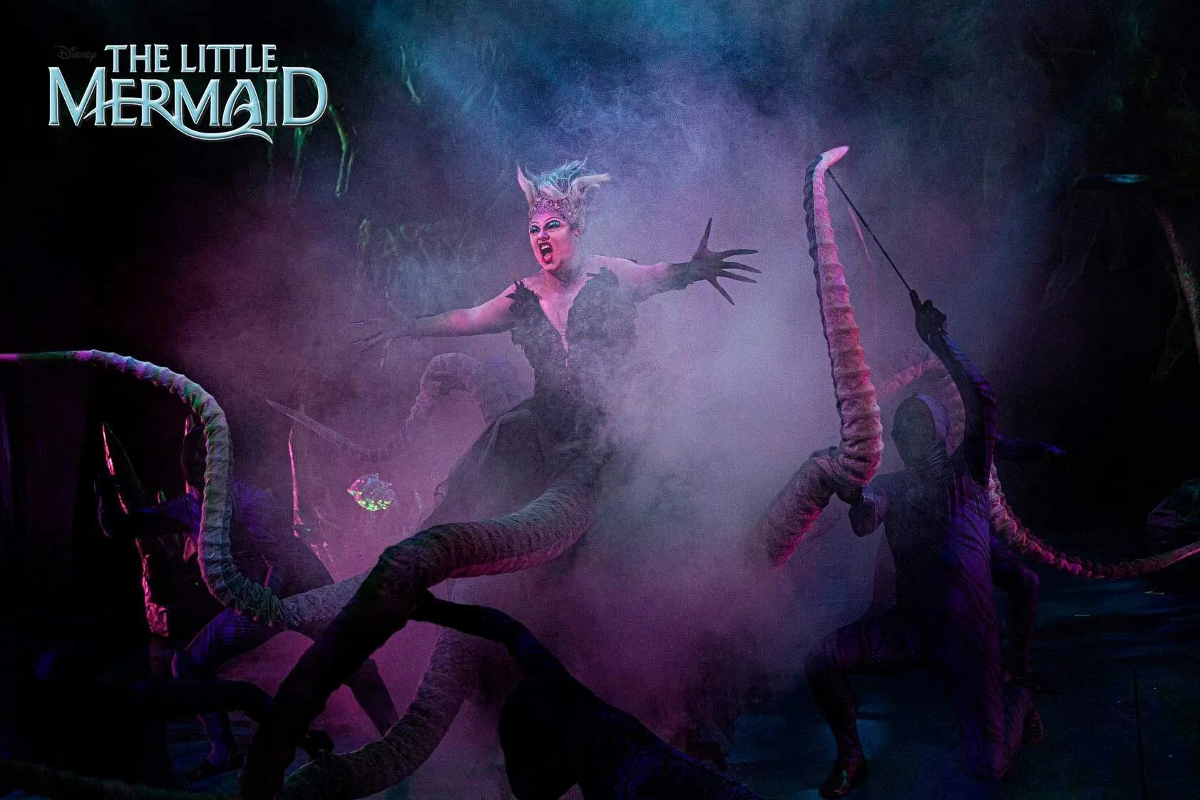 Puppet design for The Little Mermaid - Ursula the Octopus. Puppet designers Stitches and Glue