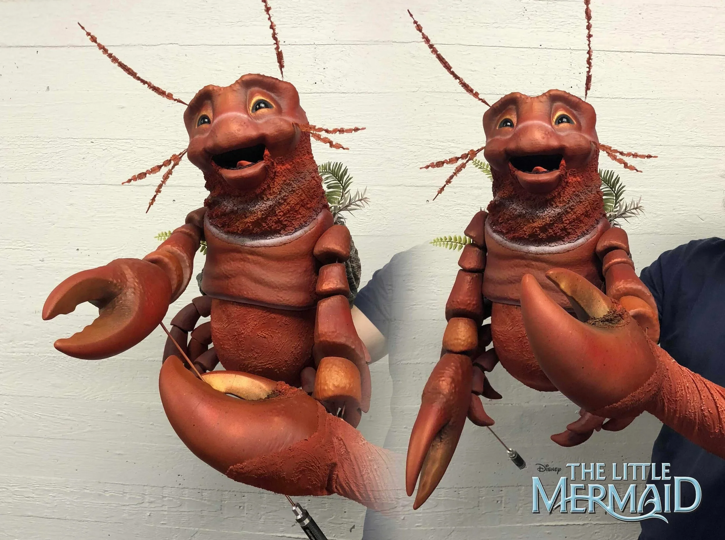 Sebastian puppet made by Stitches and Glue for The Little Mermaid