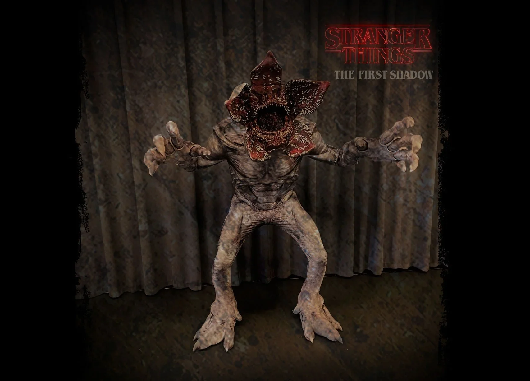 Demogorgon creature suit made  by Stitches and Glue for Stranger Things First Shadow
