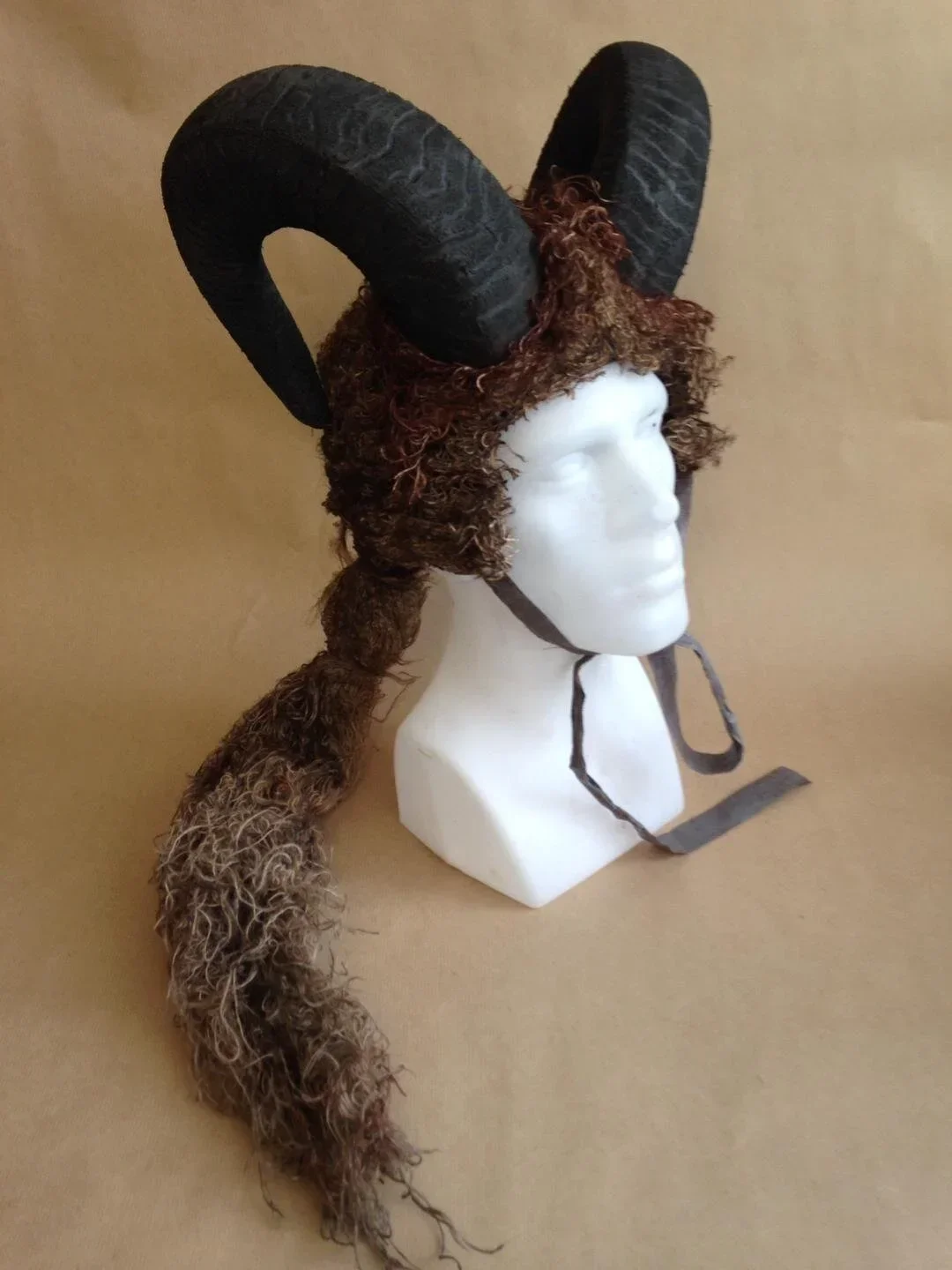 Mask makers for Assassins Creed - horned shamen mask created by Stitches and Glue