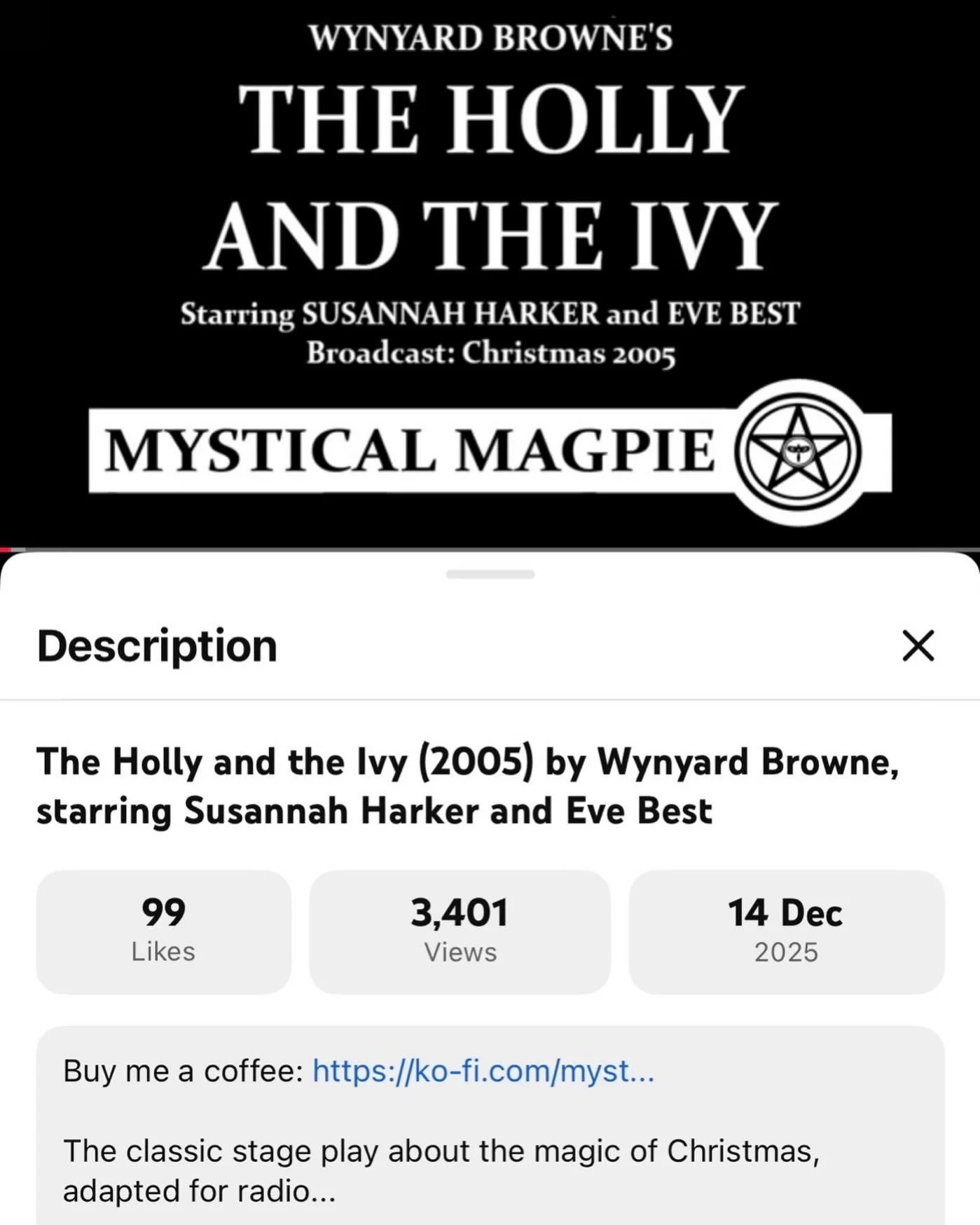 Really thrilled to see this pop up on my YouTube feed! &lsquo;The Holly and the Ivy&rsquo; by Wynyard Browne is one of my favourite plays of all time. Set in a Norfolk parsonage soon after the Second World War, the drama depicts a disparate family ga