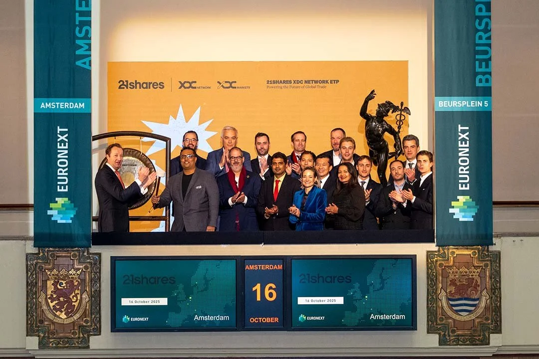 XDC & 21Shares Gong Ceremony at Euronext