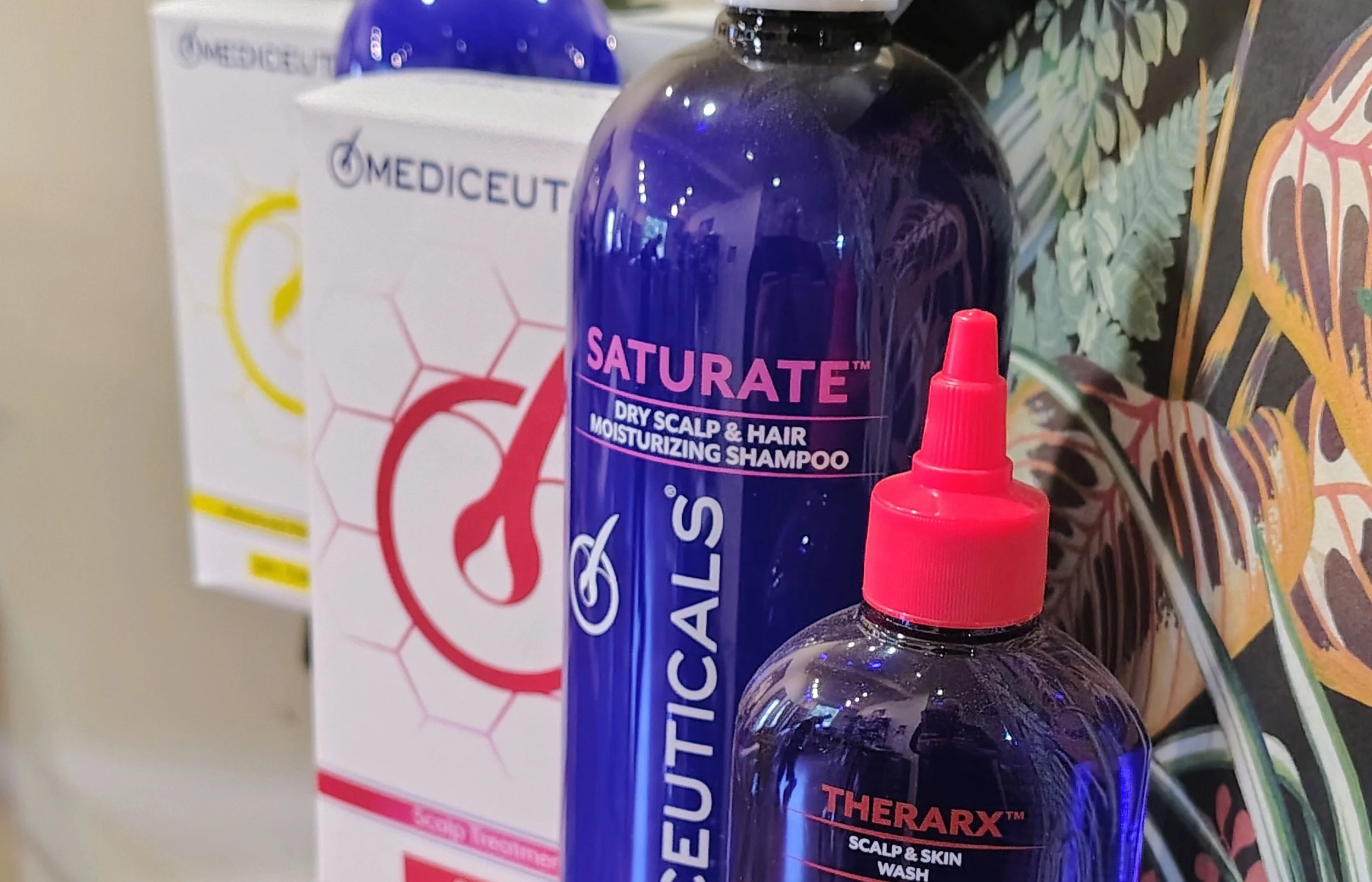 Mediceuticals products on a shelf
