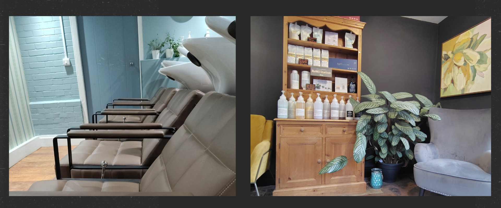 Heavenly Hair Saxmundham wash and refill areas