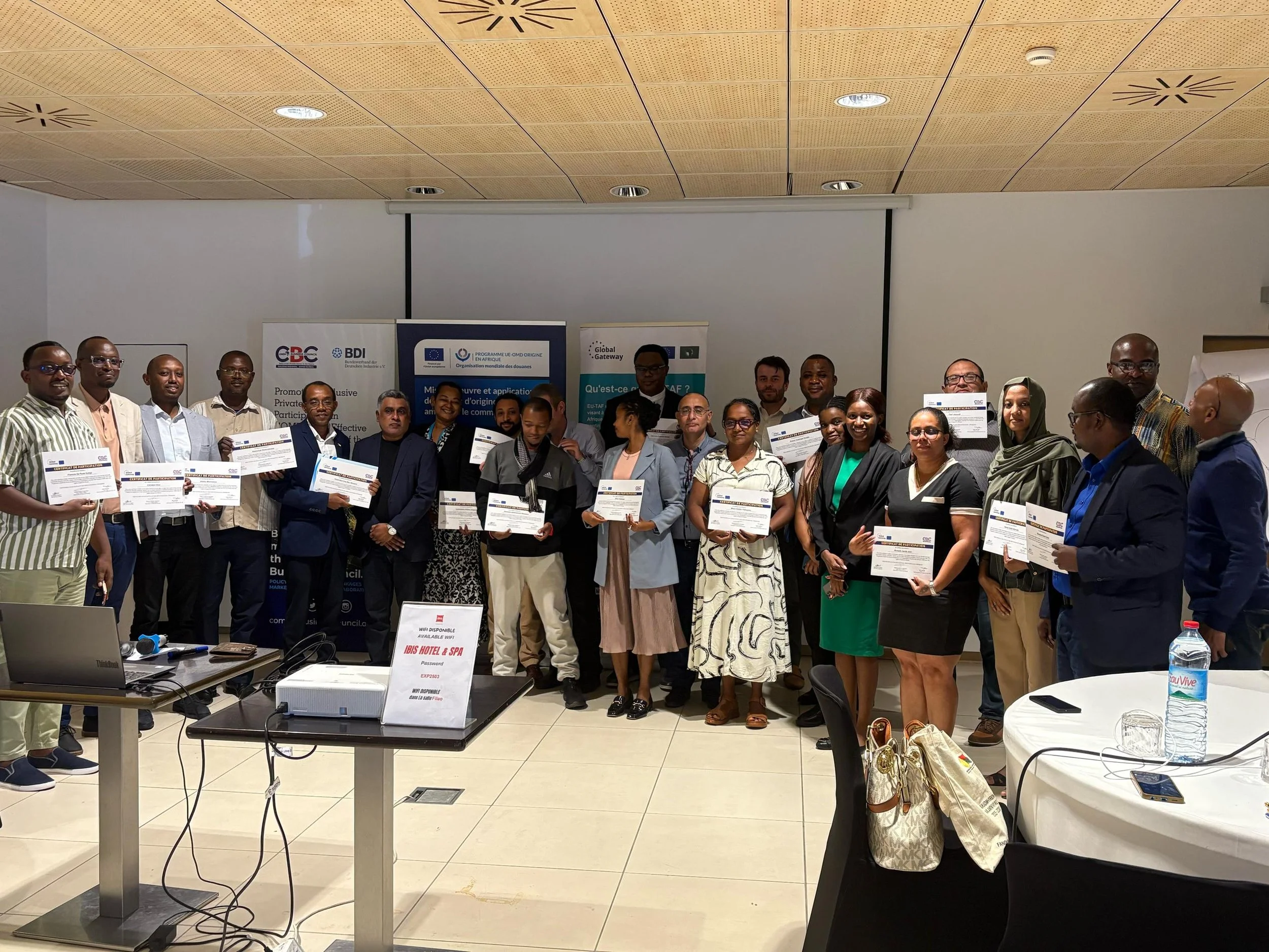 Closure ceremony of the Advanced rules of origin training for CBC members, 27 March 2025, Antananarivo, Madagascar