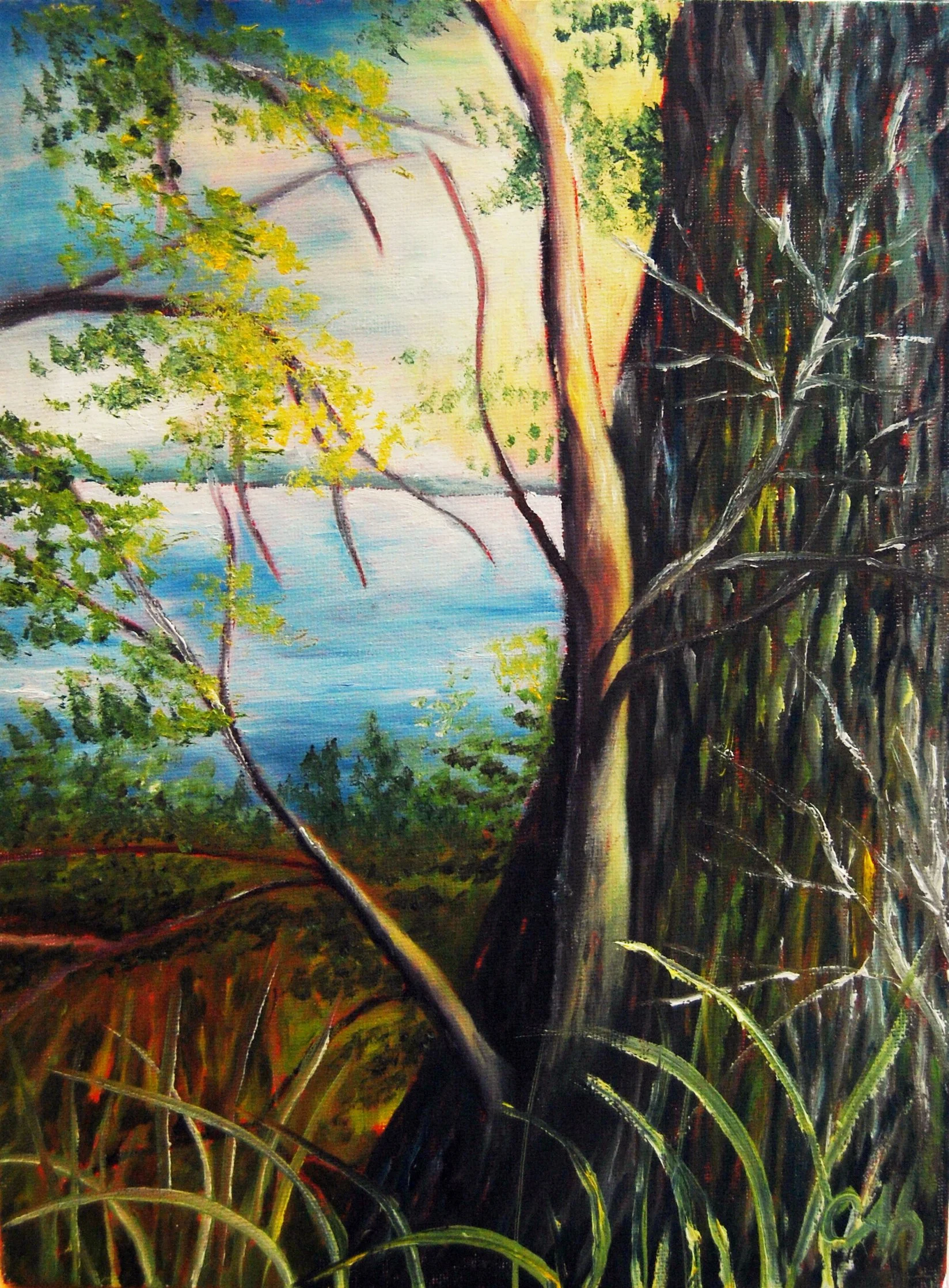 Lake Ontario Between the Trees - Original Painting