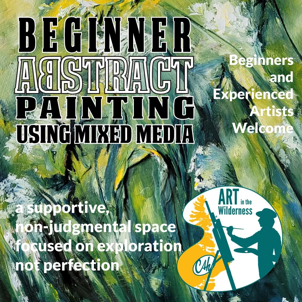 Beginner Abstract Painting using Mixed Media – May 2