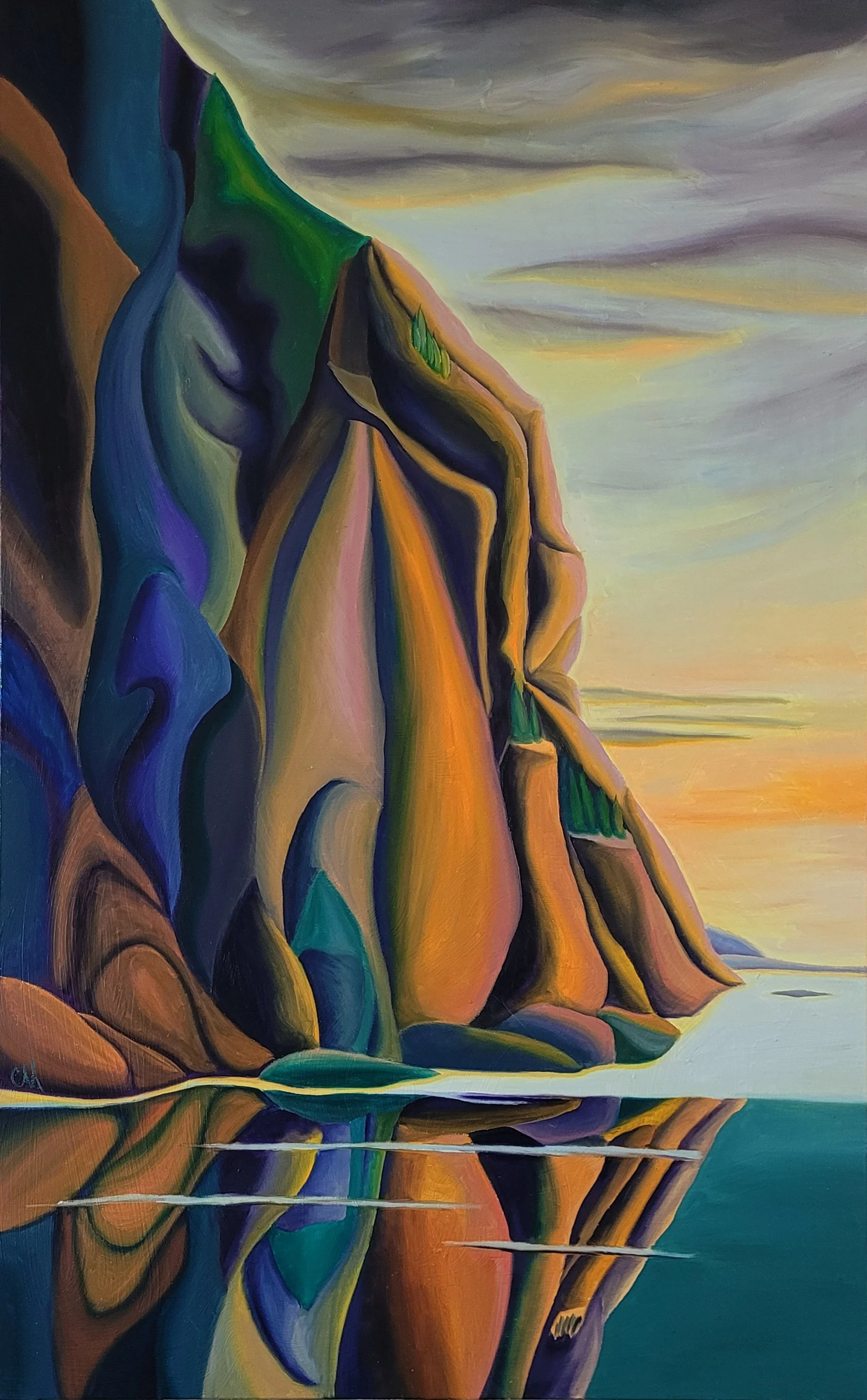 abstract painting of Old Woman Bay