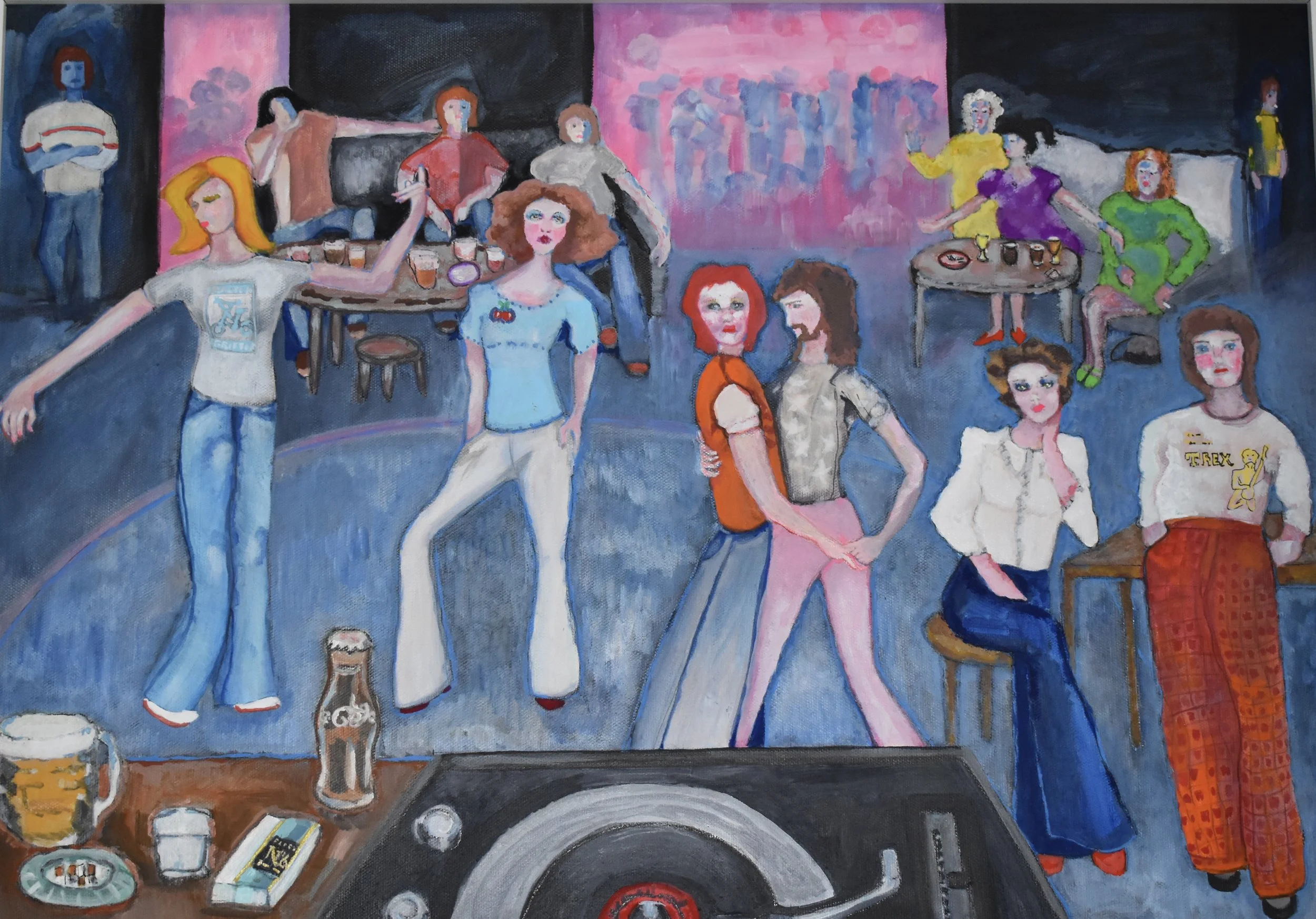 1970s dance floor - Acrylic on canvas board A2