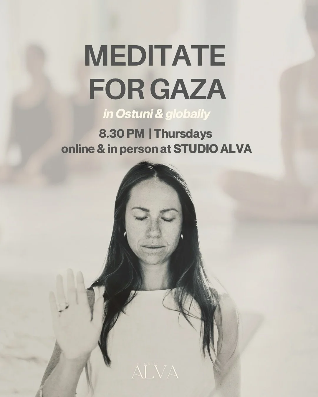 MEDITATE FOR GAZA

𝗗𝗼𝘃𝗲 𝗹𝗮 𝗻𝗼𝘀𝘁𝗿𝗮 𝗽𝗿𝗮𝘁𝗶𝗰𝗮 𝘀𝗽𝗶𝗿𝗶𝘁𝘂𝗮𝗹𝗲 𝗱𝗶𝘃𝗲𝗻𝘁𝗮 𝗮𝘇𝗶𝗼𝗻𝗲, 𝗲 𝗶𝗹 𝗽𝗿𝗶𝘃𝗶𝗹𝗲𝗴𝗶𝗼 𝗱𝗲𝗹 𝗻𝗼𝘀𝘁𝗿𝗼 𝗯𝗲𝗻𝗲𝘀𝘀𝗲𝗿𝗲 𝘀𝗶 𝘁𝗿𝗮𝘀𝗳𝗼𝗿𝗺𝗮 𝗶𝗻 𝘂𝗻 𝗮𝘁𝘁𝗼 𝗱𝗶 𝘀𝗼𝗹𝗶𝗱𝗮𝗿𝗶𝗲𝘁&ag