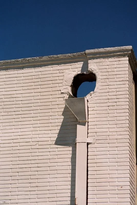 Hole in the wall to catch rain - Asbury Park