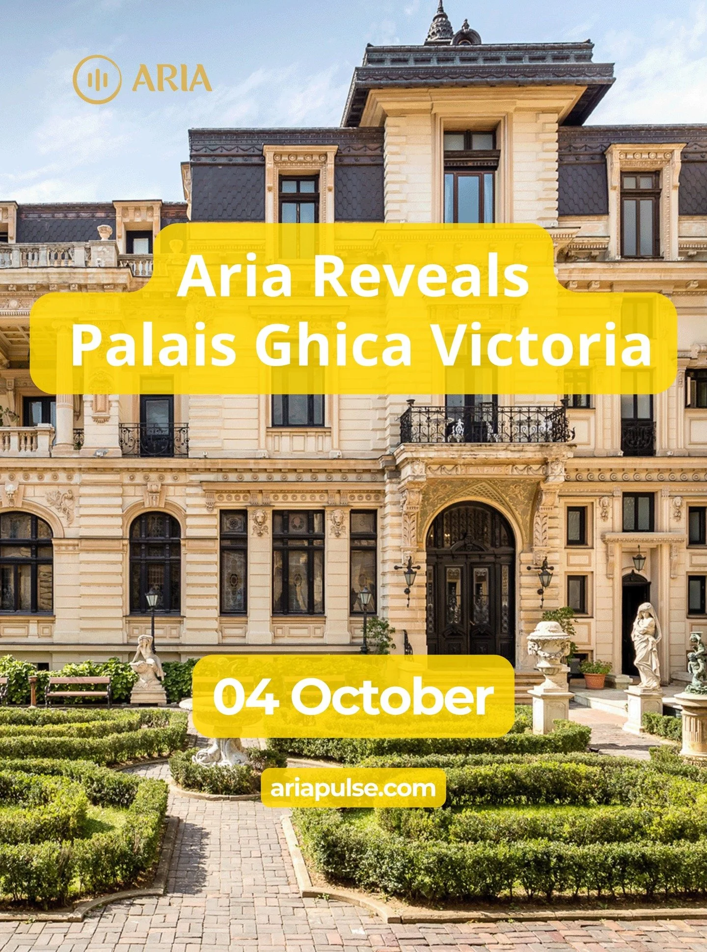 ✨ Aria Reveals: Palais Ghica Victoria ✨

The interest has been remarkable, and we&rsquo;ve listened. On October 4th, ARIA opens the gates of Palais Ghica Victoria for an exclusive day of discovery.

On October 4th, discover:
🏛 the refined ground flo