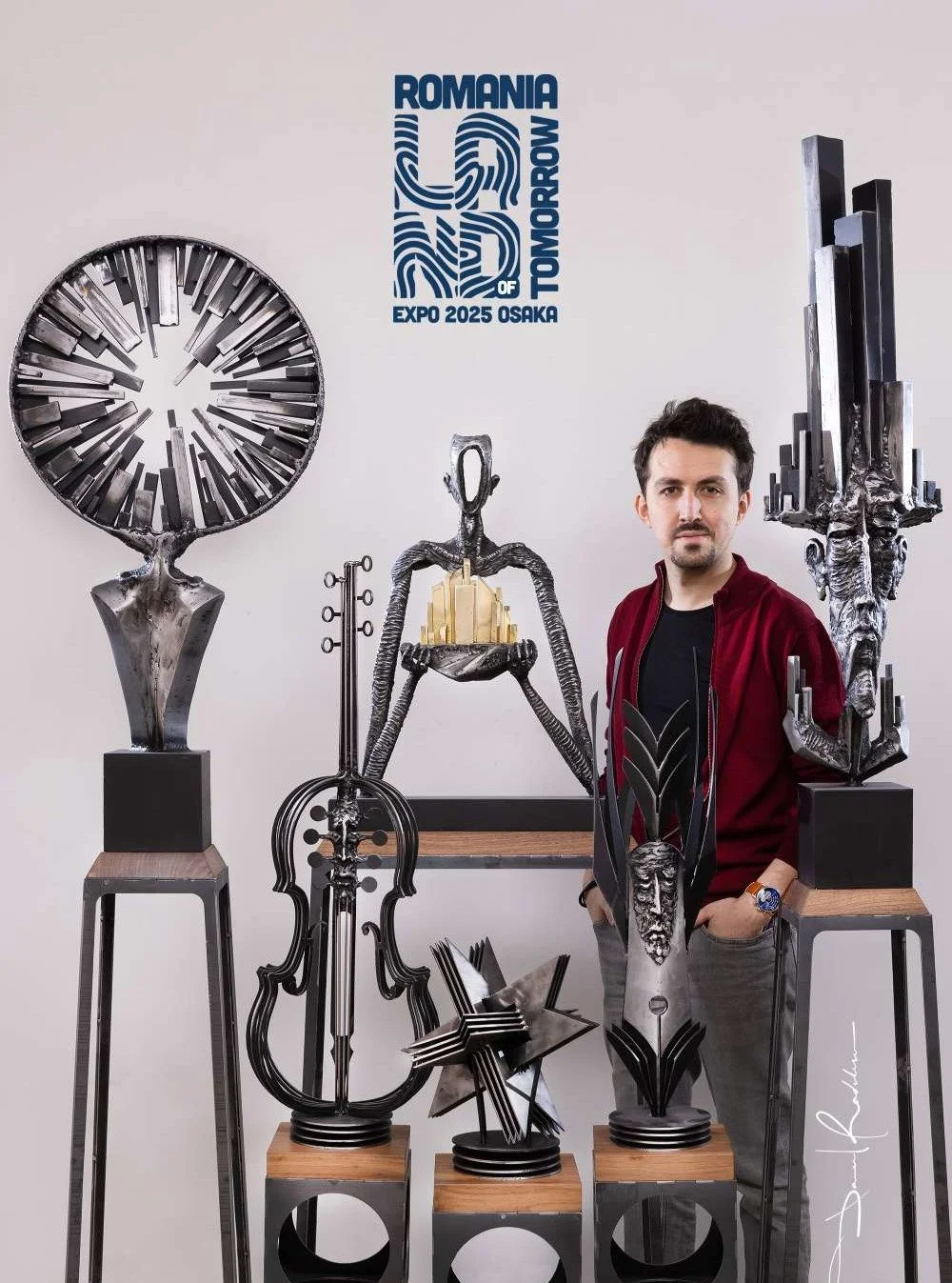 From the global stage of Expo 2025 Osaka to the timeless elegance of Palais Ghica Victoria, we are honored that @daniel.radulescu.sculptures will present five of his most iconic works at Aria Reveals, 04 October:
	&bull;	The Violin Spirit
	&bull;	The