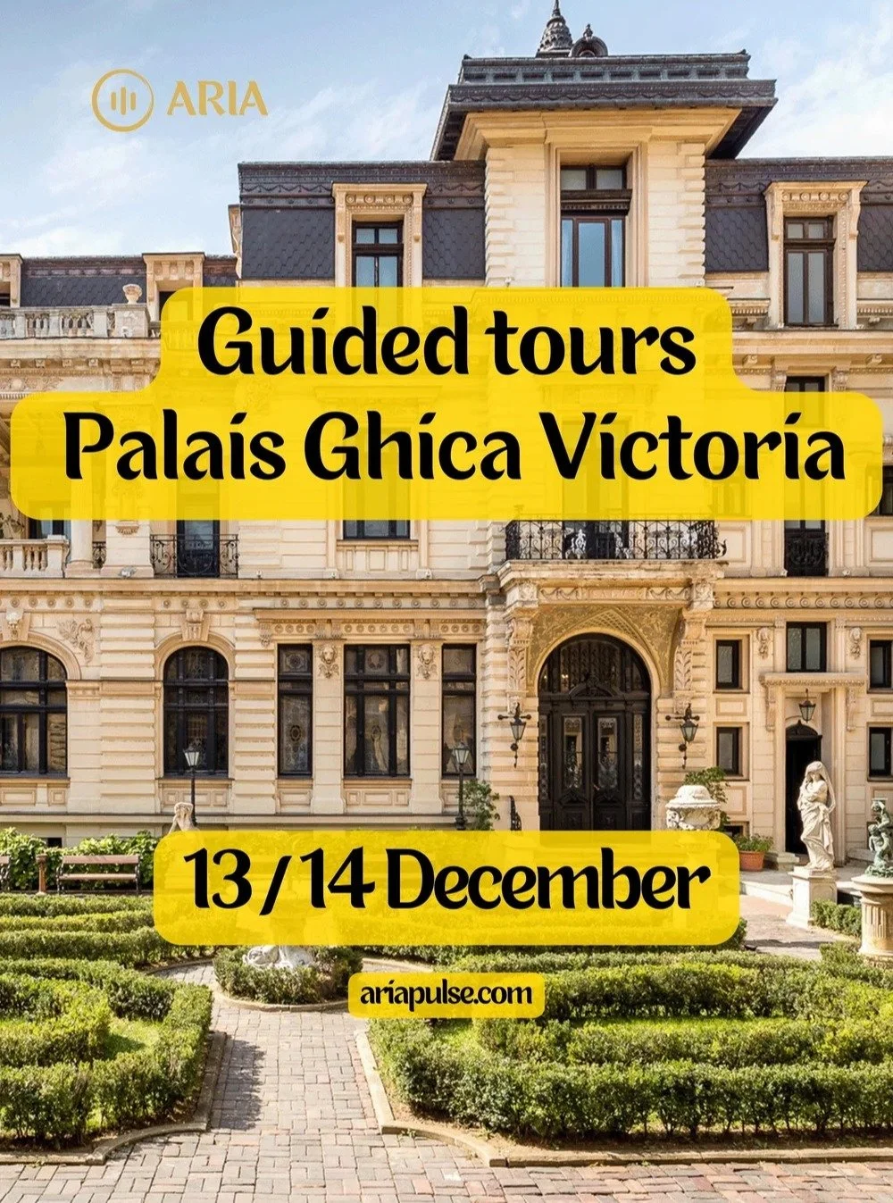 Another weekend of guided tours is coming to Palais Ghica Victoria on 13 and 14 December. Happy to share this enchanting place with you again. Link in bio.
