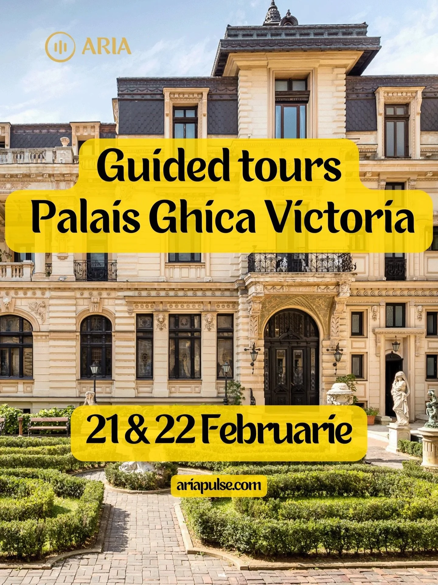 ARIA Reveals opens the gates of Palais Ghica Victoria for an exclusive day of discovery. 

In a series of one-hour guided tours, guests will experience the palace as few ever have.

The journey will unfold across its elegant ground floor halls, conti