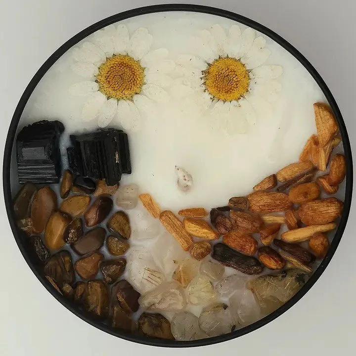 8oz Hand Poured Soy Crystal Intention Candle - Ceremonia