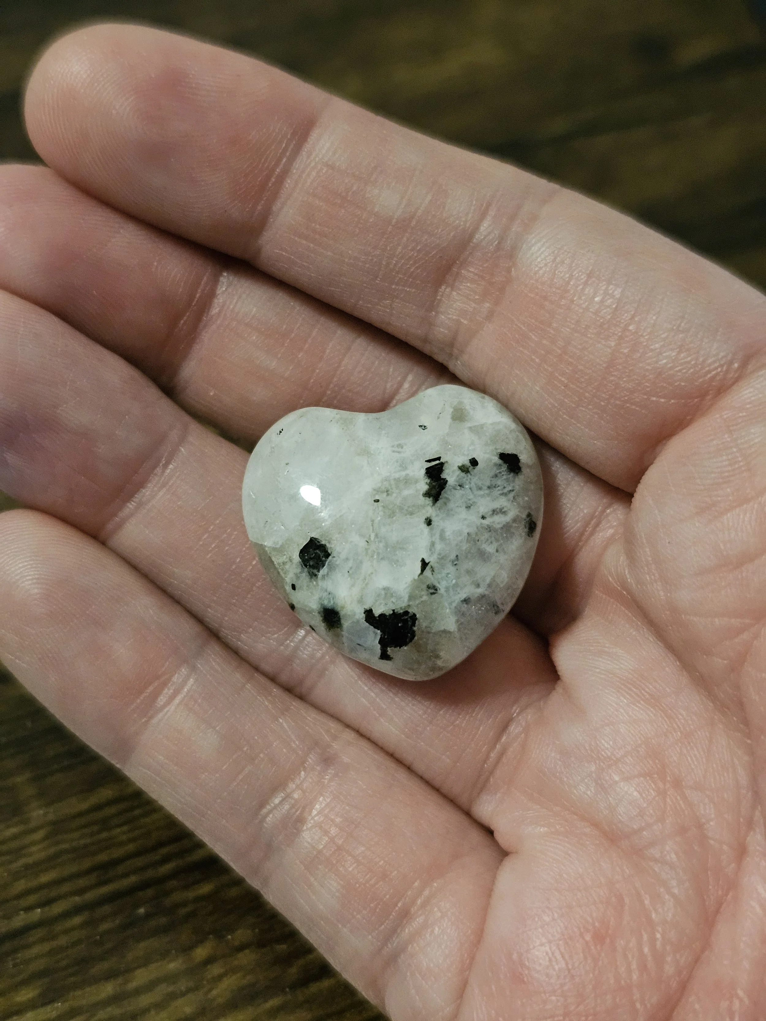 1" Puffy Rainbow Moonstone Heart   (1)