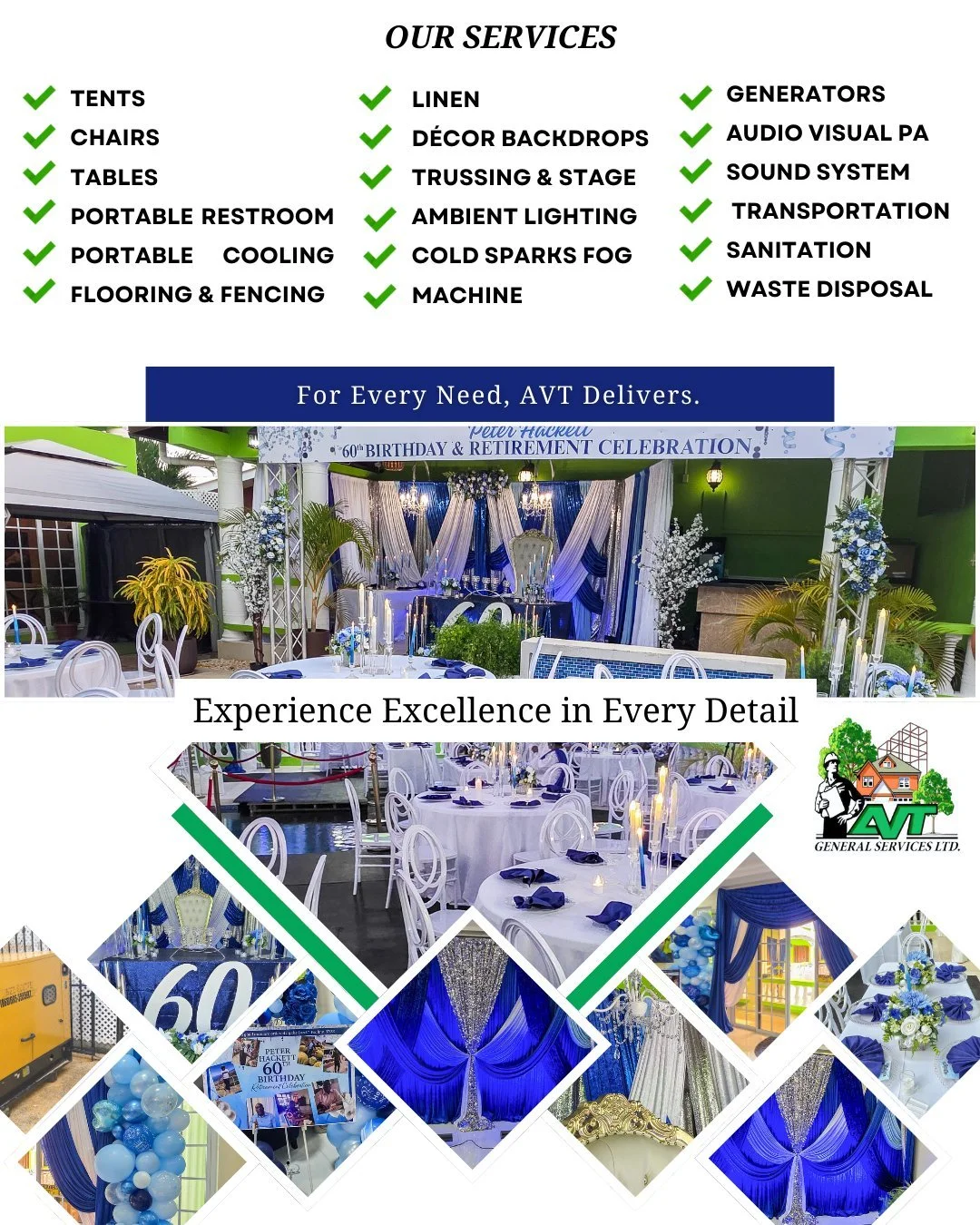💪 Great events don&rsquo;t happen by chance&mdash;they happen with the right team! 1.	Over 1,000 Successful Events Handled&mdash;AVT Is Your Trusted Partner!
We Handle All Your Servicing Needs, Professionally.
Call us now &amp; secure your setup! 76