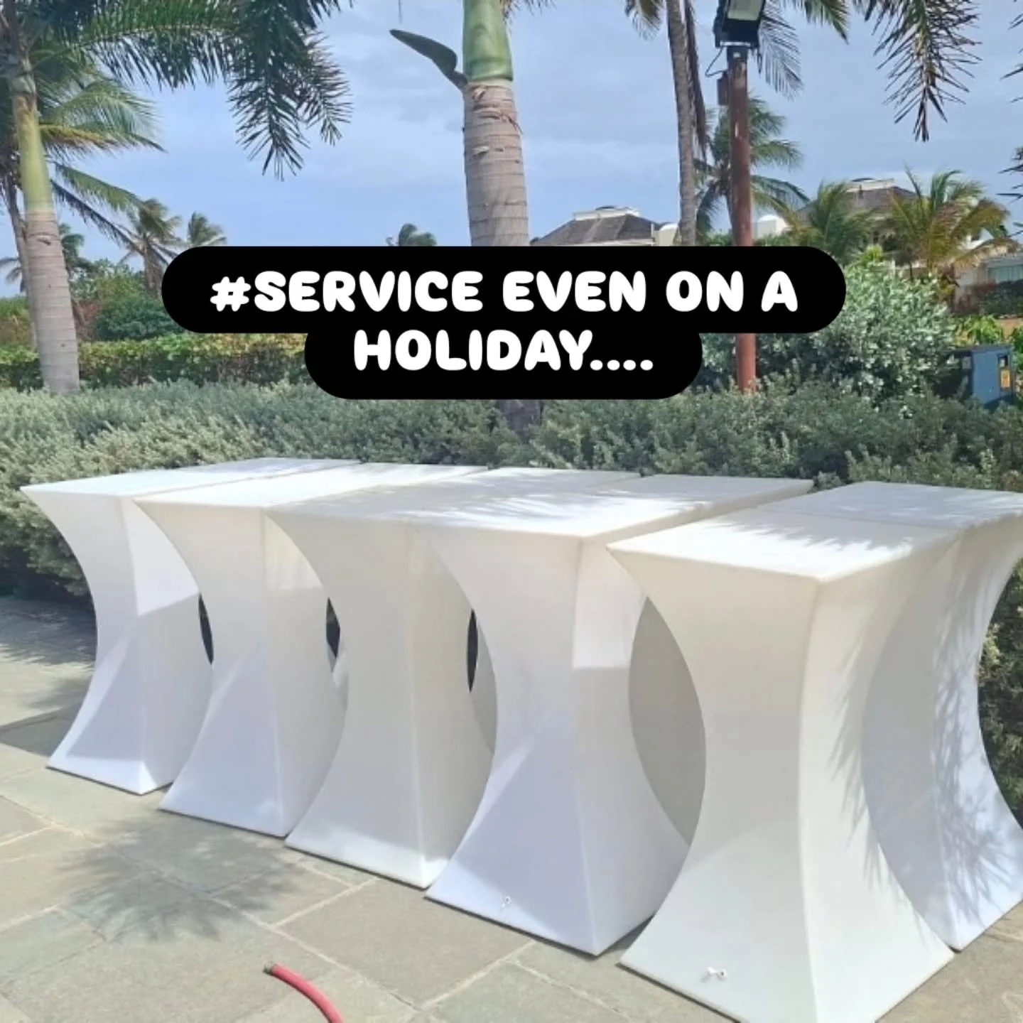Corpus Christi. Public Holiday. Service Never Stops. 💪🏽

10 LED Cocktail Tables delivered and ready for our valued client.

Rain, sun, Sahara dust or public holiday &mdash; when our clients need us, we show up.

Reliability you can trust. Excellenc