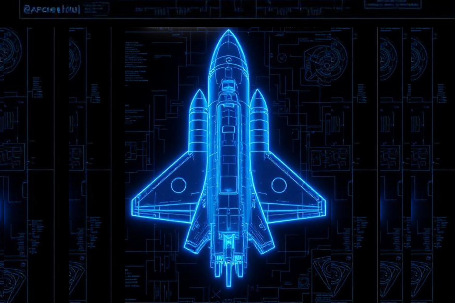Blueprint of the U9 spaceship showing the nine karaoke suites